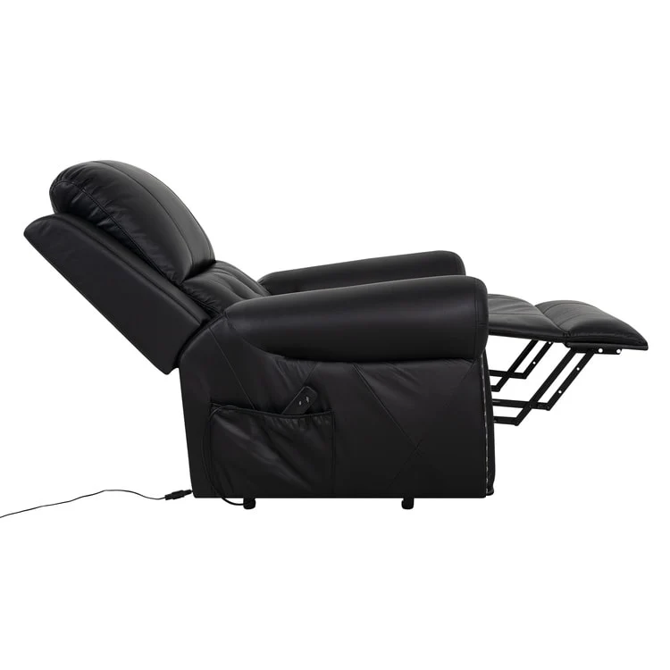 Air Leather Premium Studded Power Lift Recliner Chair with Footrest Reclining Chair with Remote Control