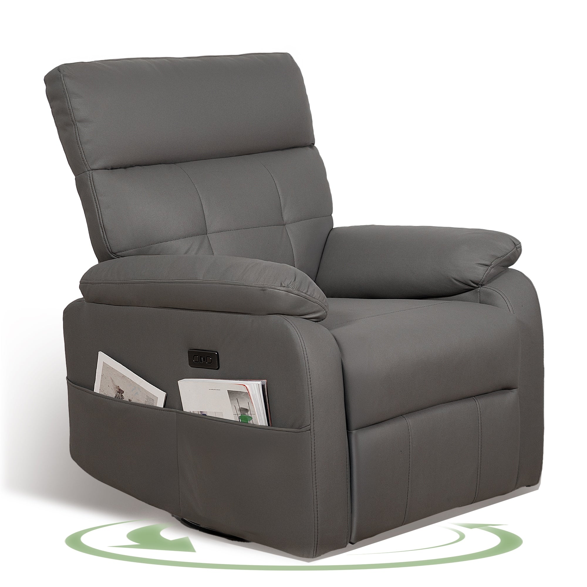 Electric Power Swivel Recliner Chair - Oversized Massage Recliner with USB/Type-C Charging,360��Rotation  Rocking Function