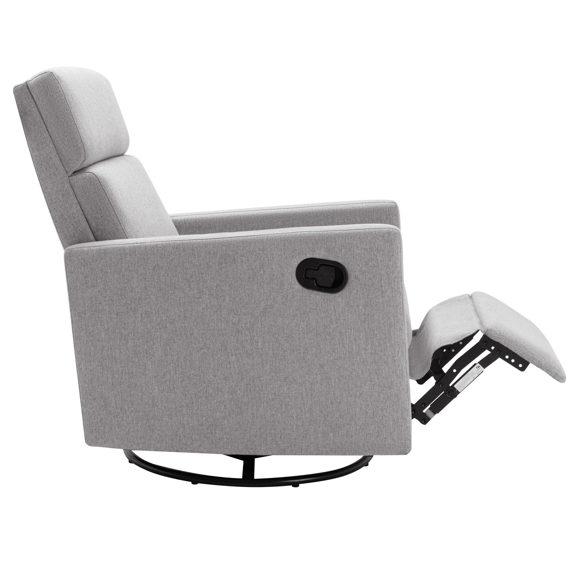 Roomfitters Modern Upholstered Rocker Nursery Chair, Plush Seating Glider Swivel Recliner Chair