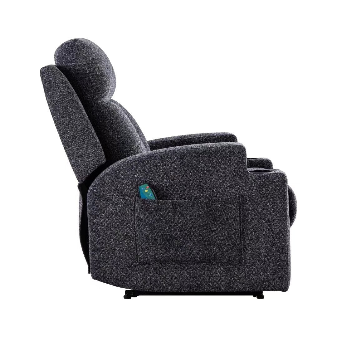 Massage Recliner and Manual Singles Sofa with Remote control