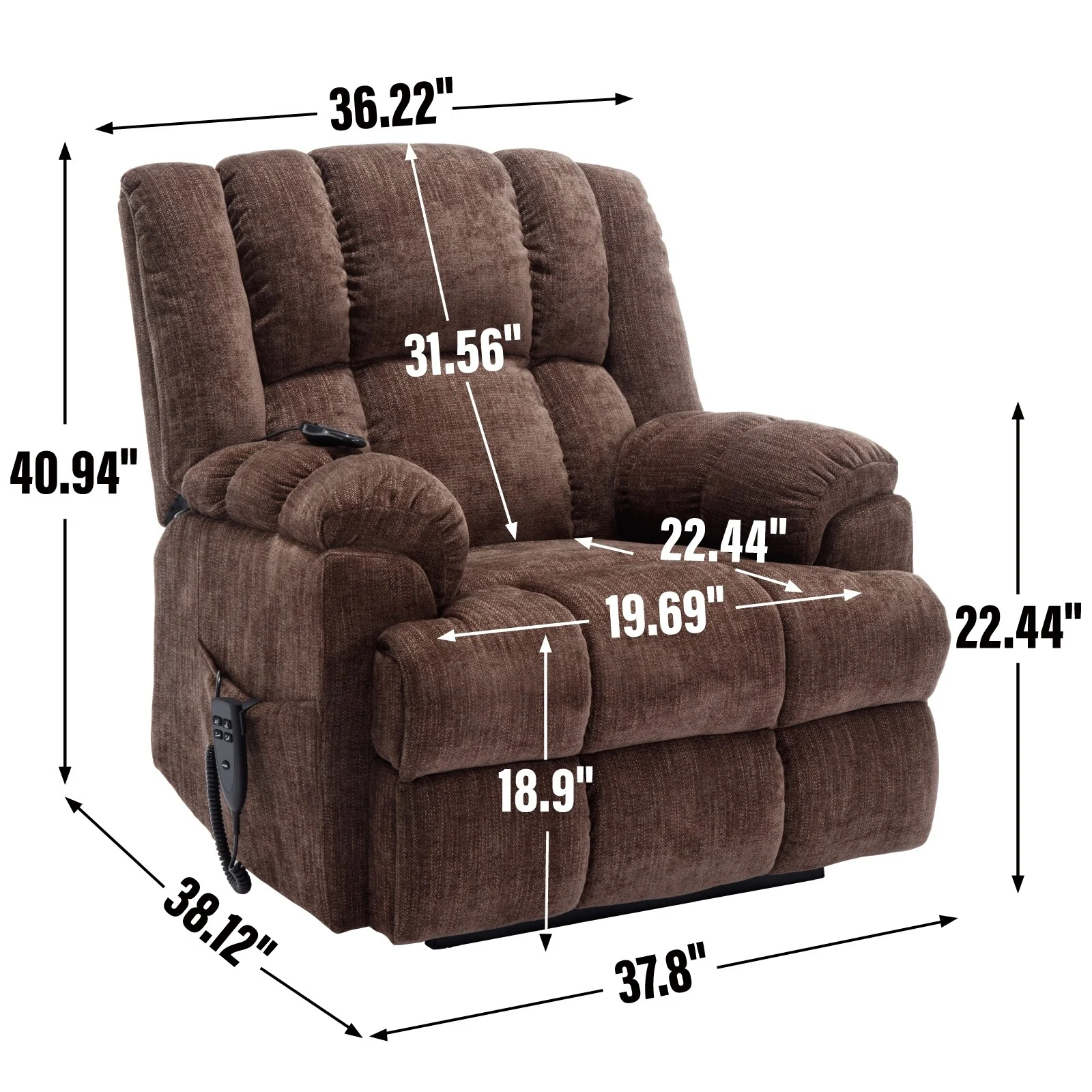 Electric Power Lift Recliners with Power-Remote