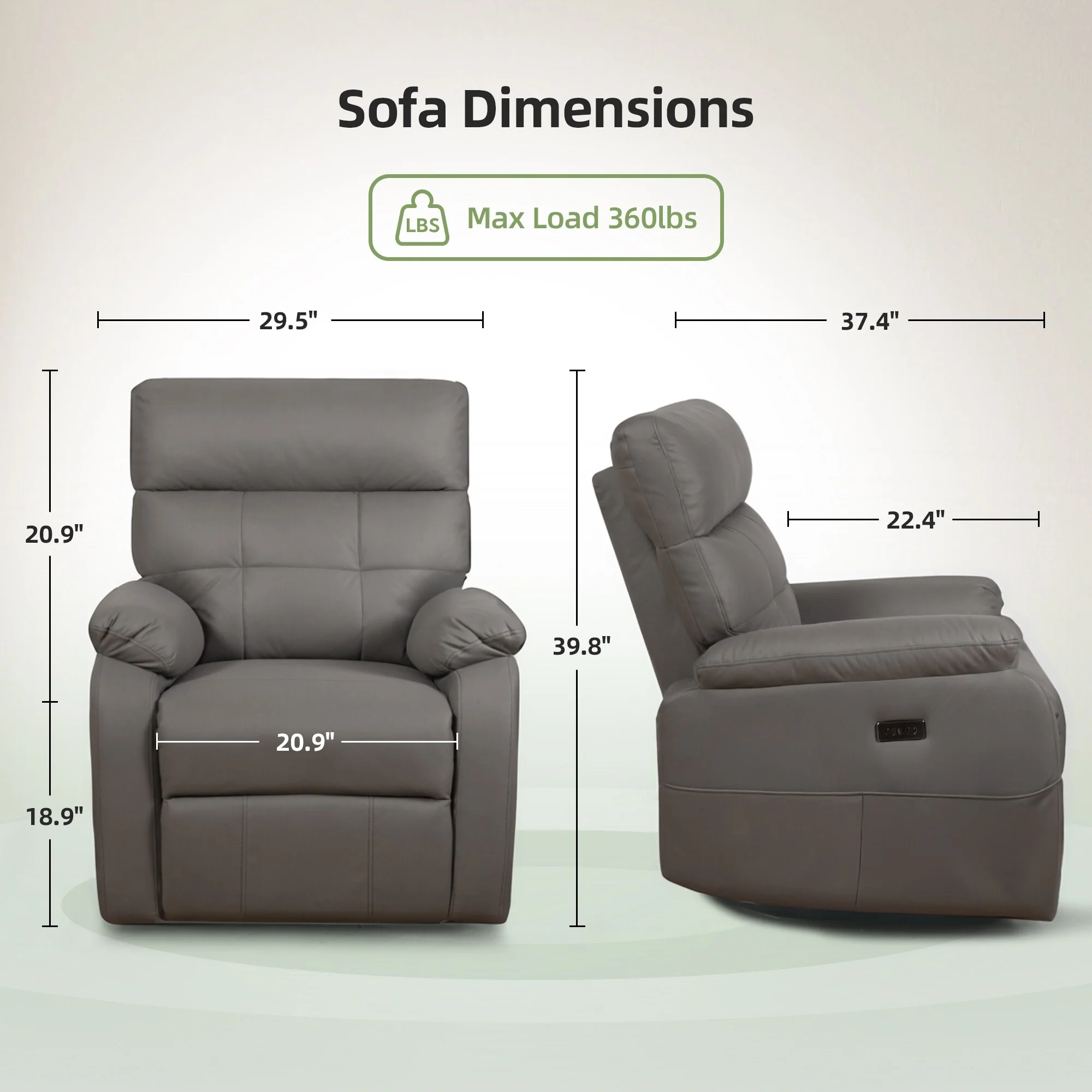 Electric Swivel Rocker Recliner Chair