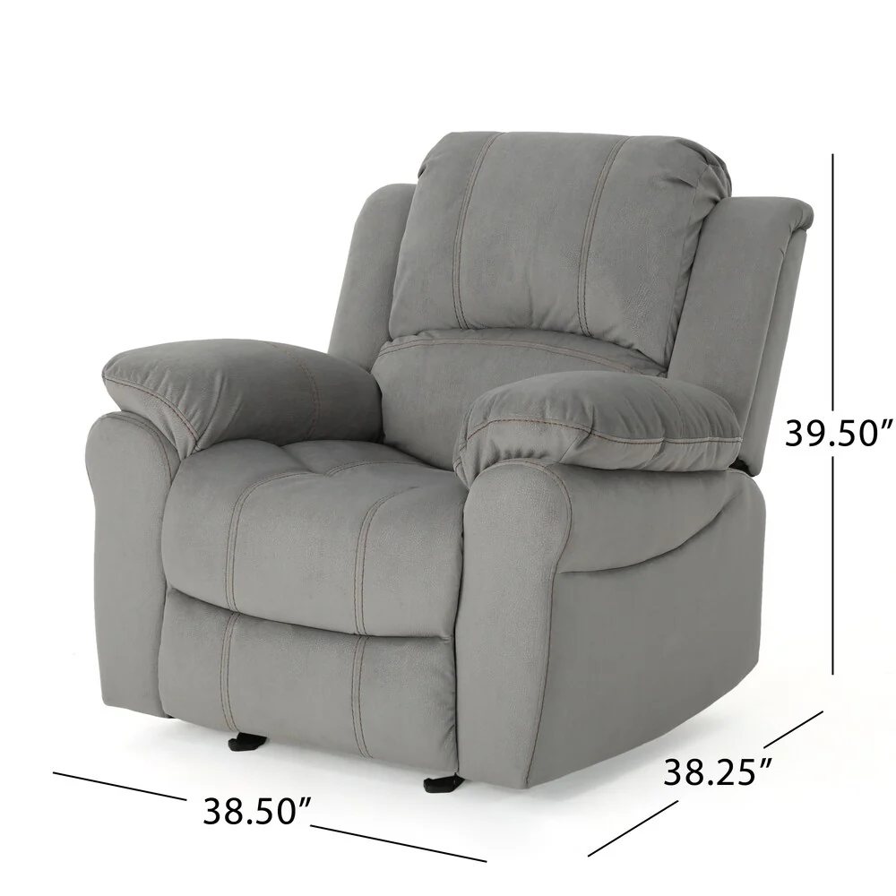 Celestina Bubba Microfiber Gliding Recliner by Christopher Knight Home