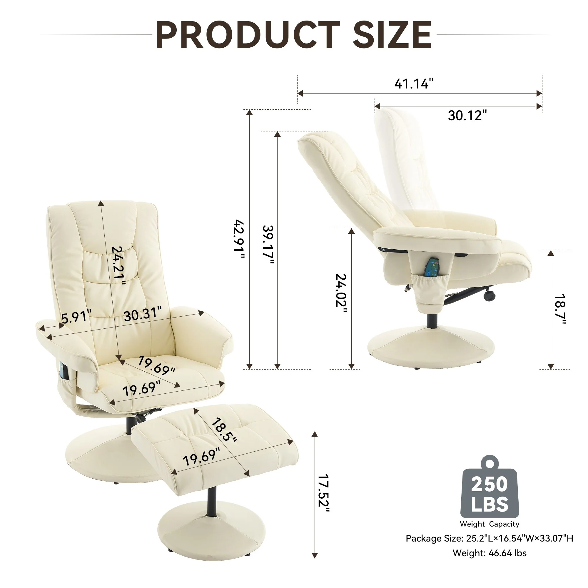 Recliner Chair with Ottoman