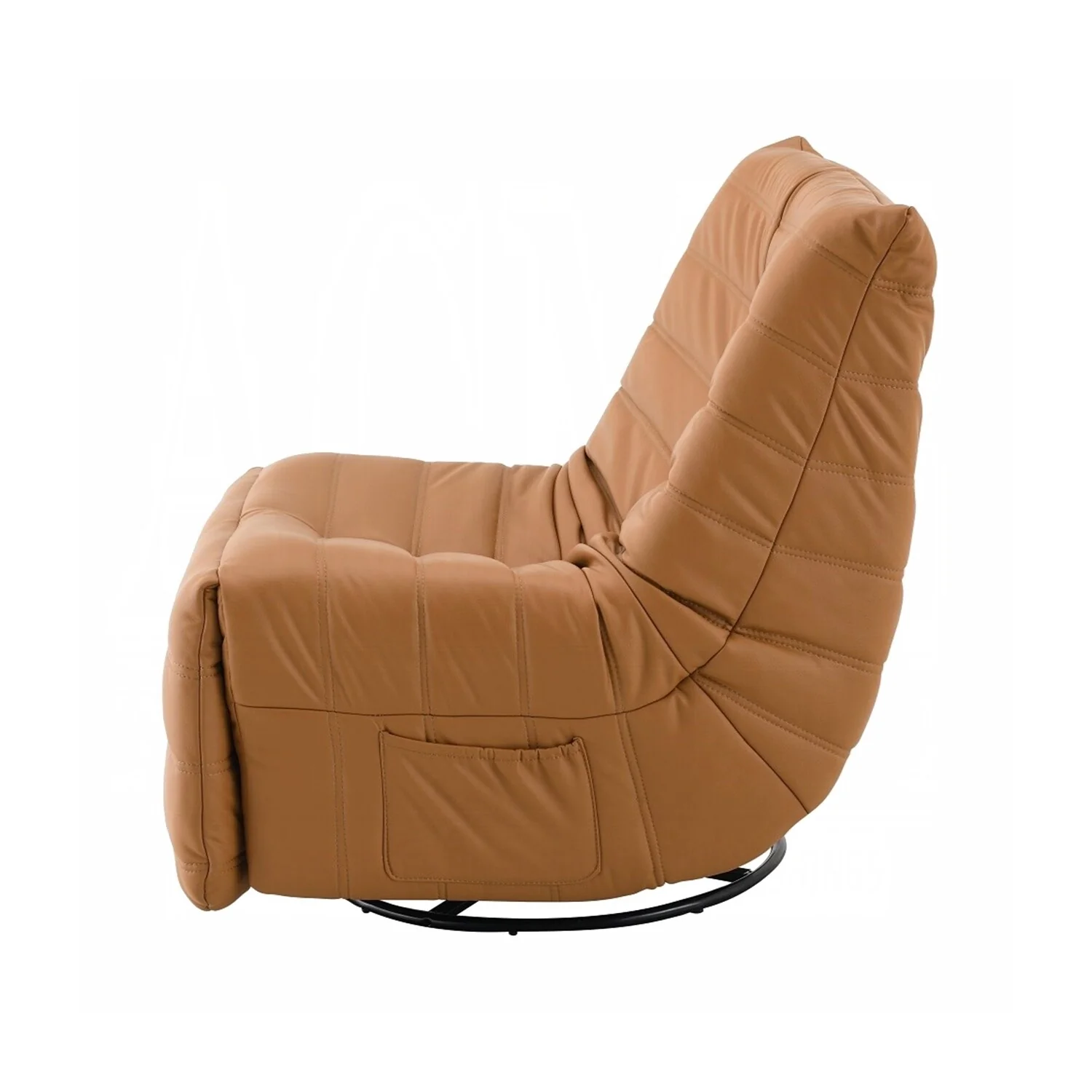 Chenille Upholstered Manual Recliner with Swivel