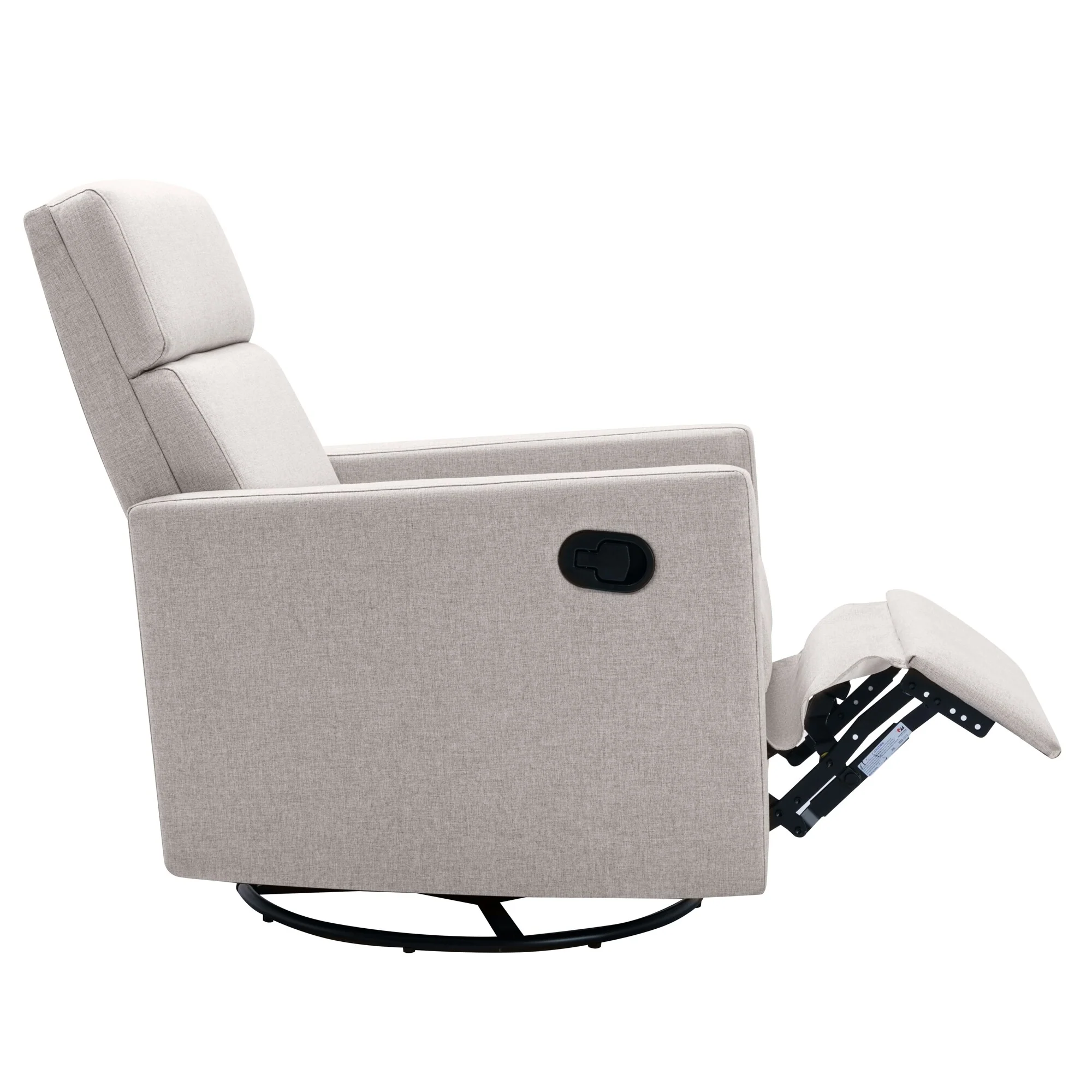 Roomfitters Modern Upholstered Rocker Nursery Chair, Plush Seating Glider Swivel Recliner Chair