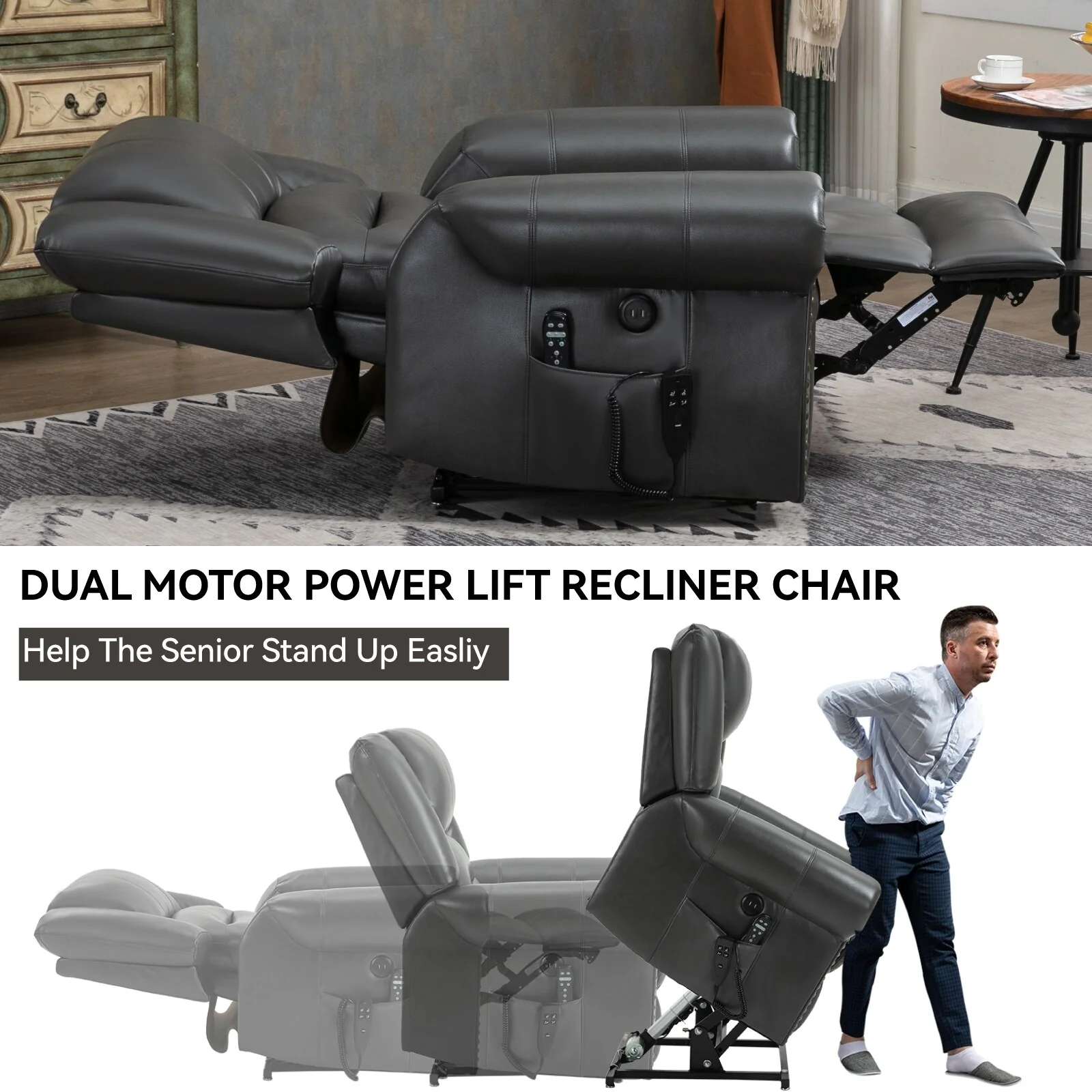 Power Lift Recliner Chair Heat Massage