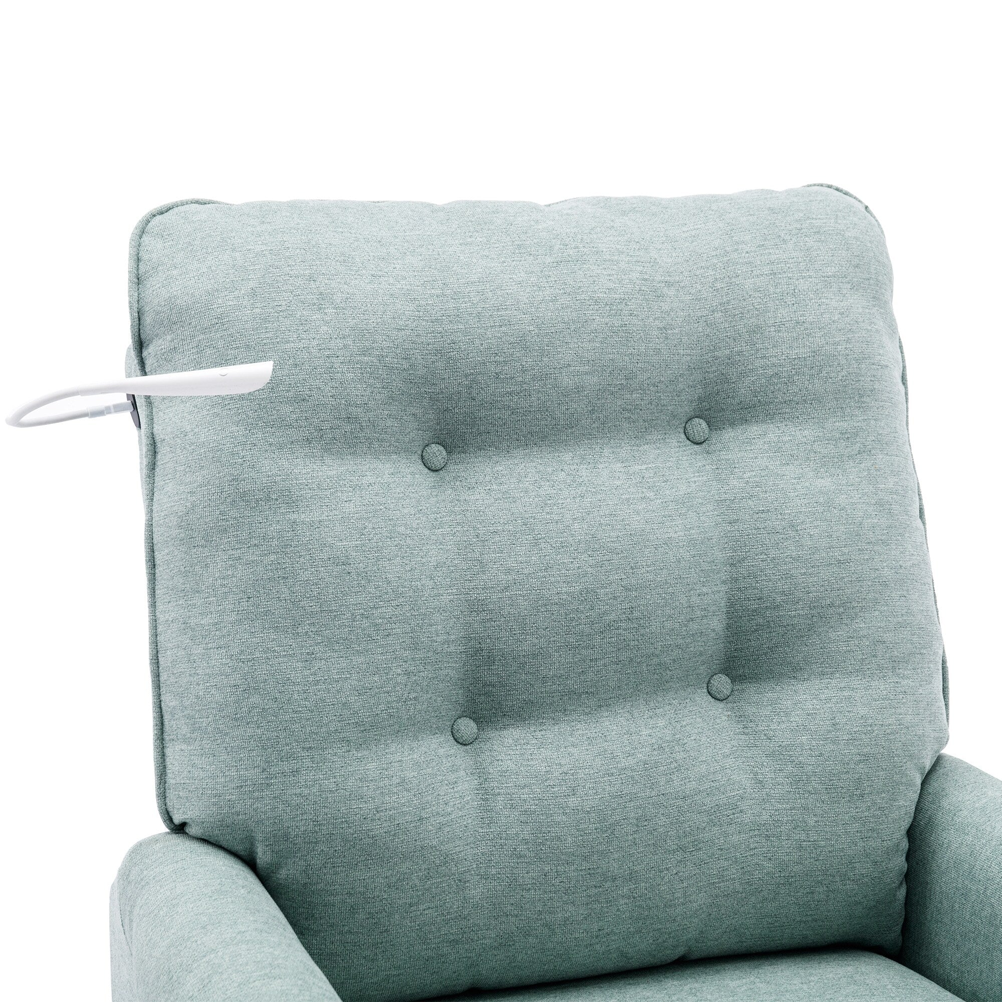 Beige 270�� Swivel Recliner with USB, Rocking Base, and Side Pocket