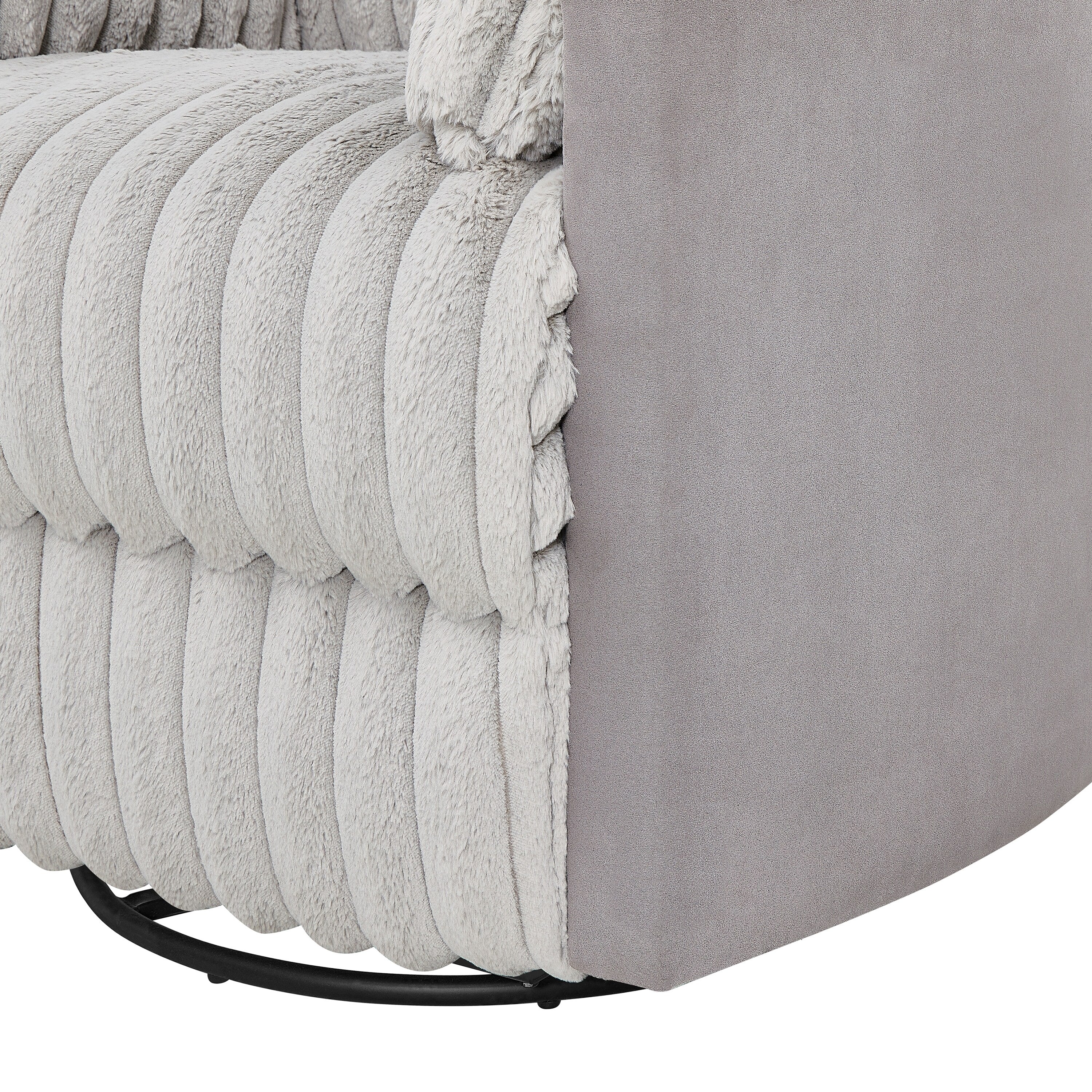 Swivel Recliner Chair with 360�� Rotation and Manual Recline - Wide Plush Seat, Pillow-Top Arms, Pocket/Sinuous Springs