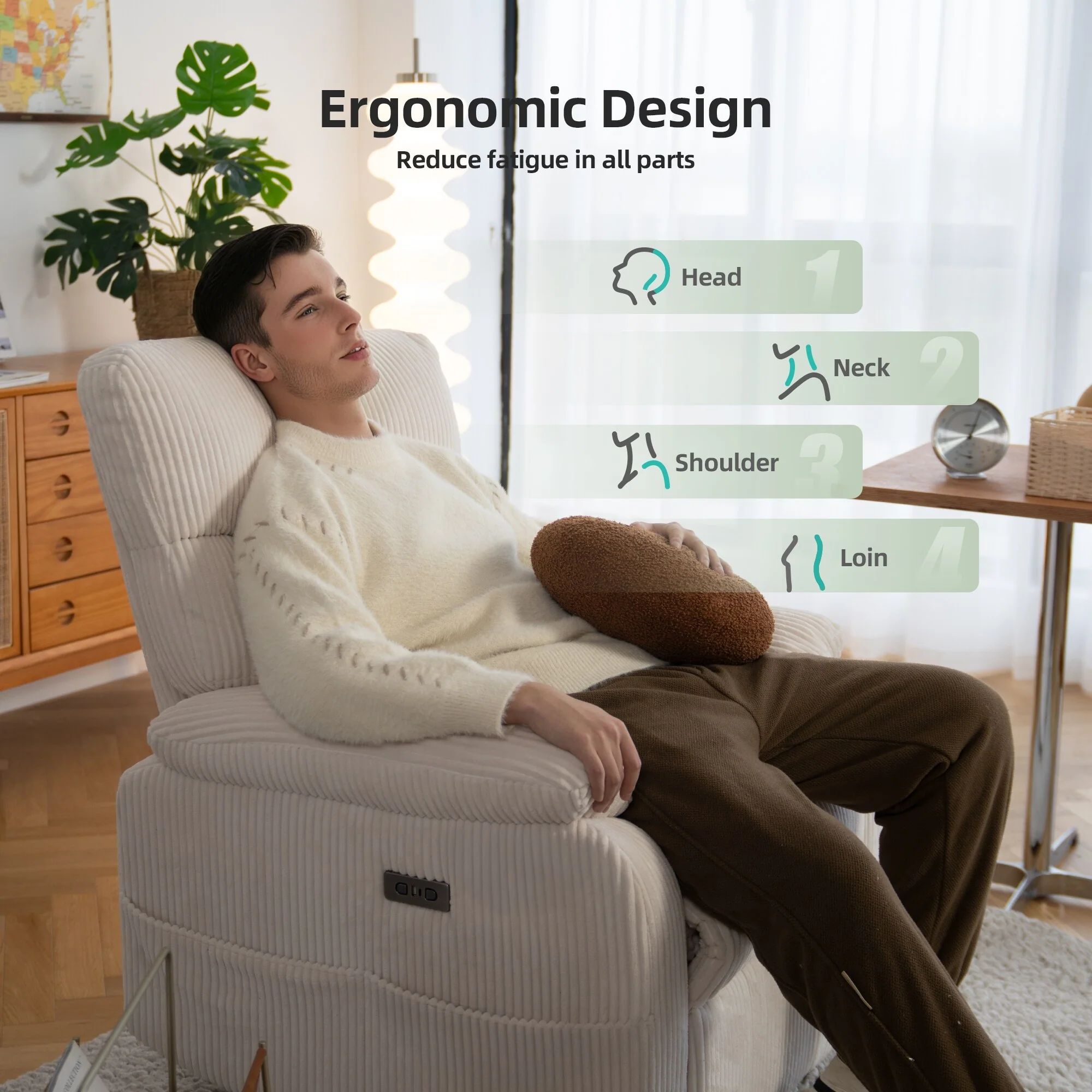 Power Swivel Rocker Recliner Chair