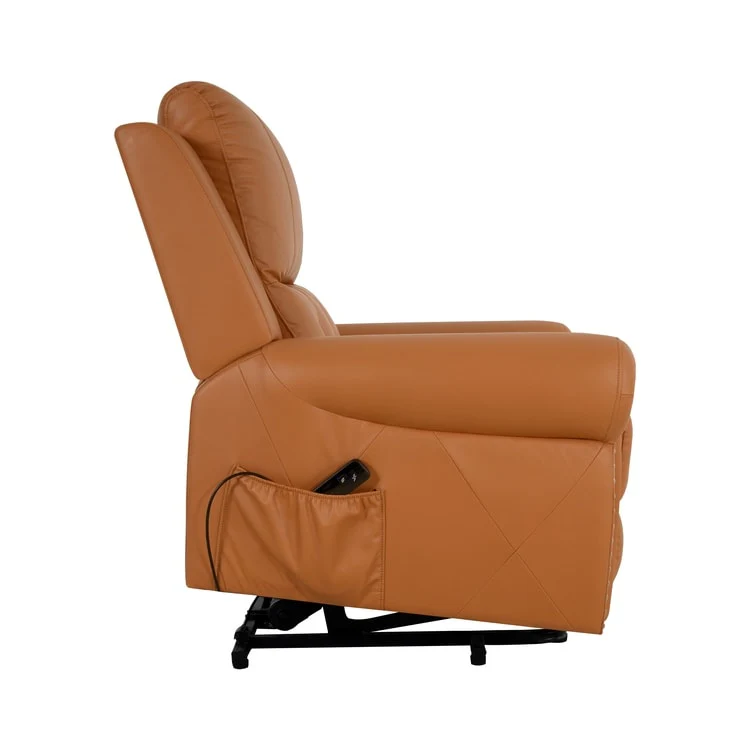 Air Leather Premium Studded Power Lift Recliner Chair with Footrest Reclining Chair with Remote Control