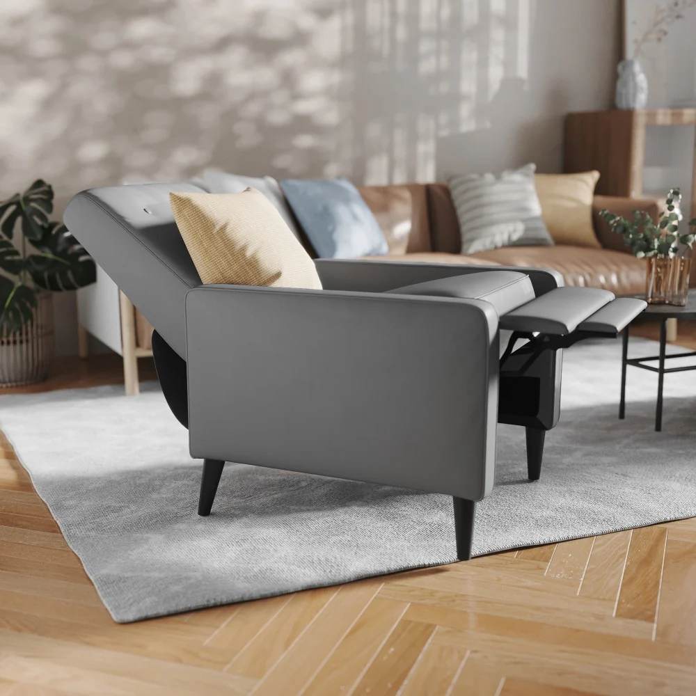 Pushback Recliner with Button Tufted Back