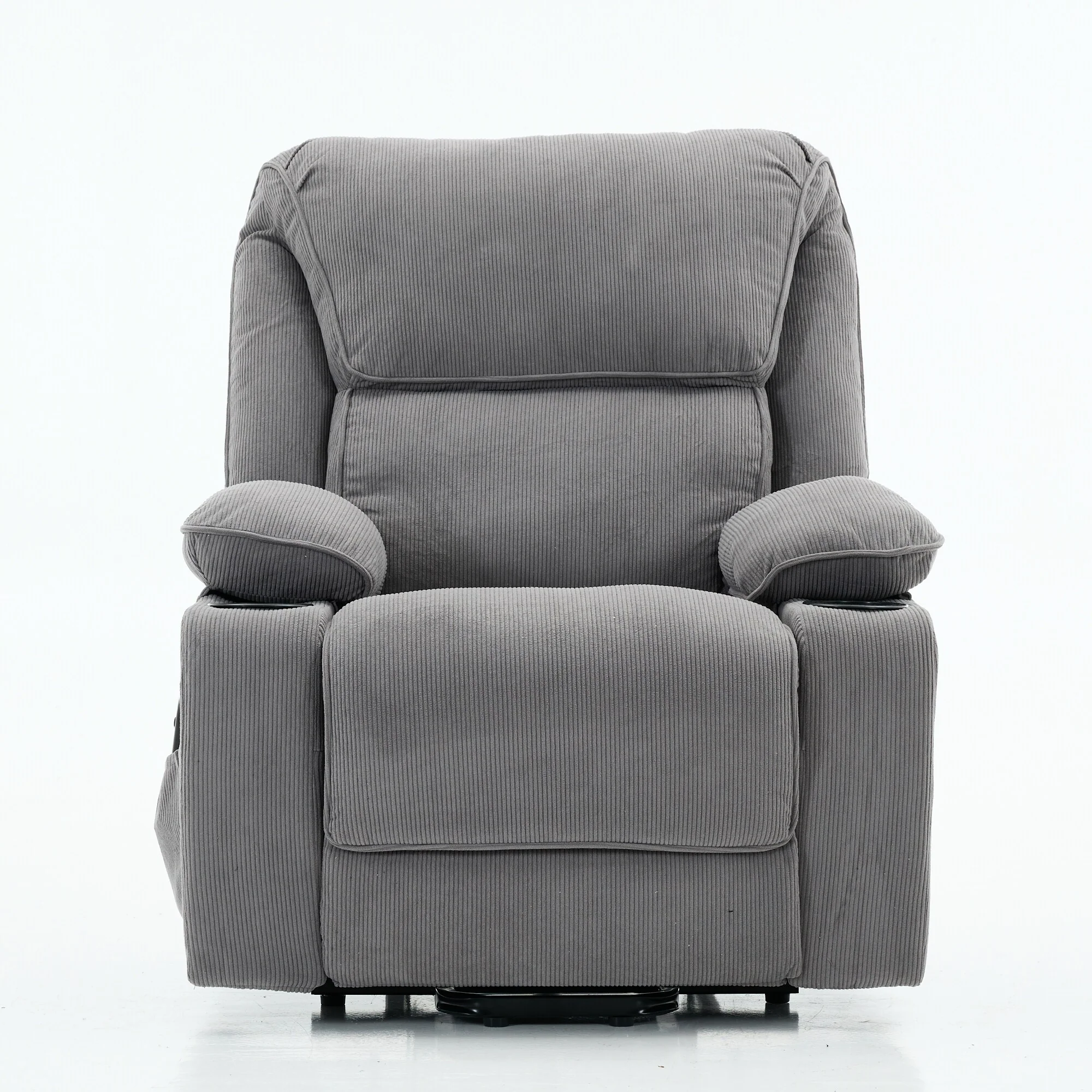 Power Lift Recliner Chair - Remote Control with Heat  Massage, PU Leather, Side Pockets - Senior Mobility Assist Chair