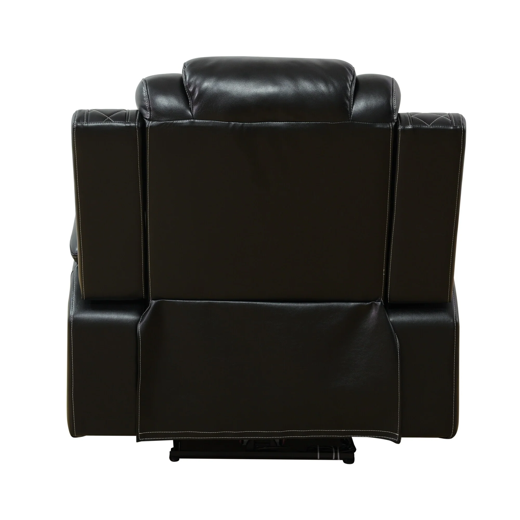 Modern Breathing Leather Recliner Chair with Ambient Lighting and USB-Powered LED