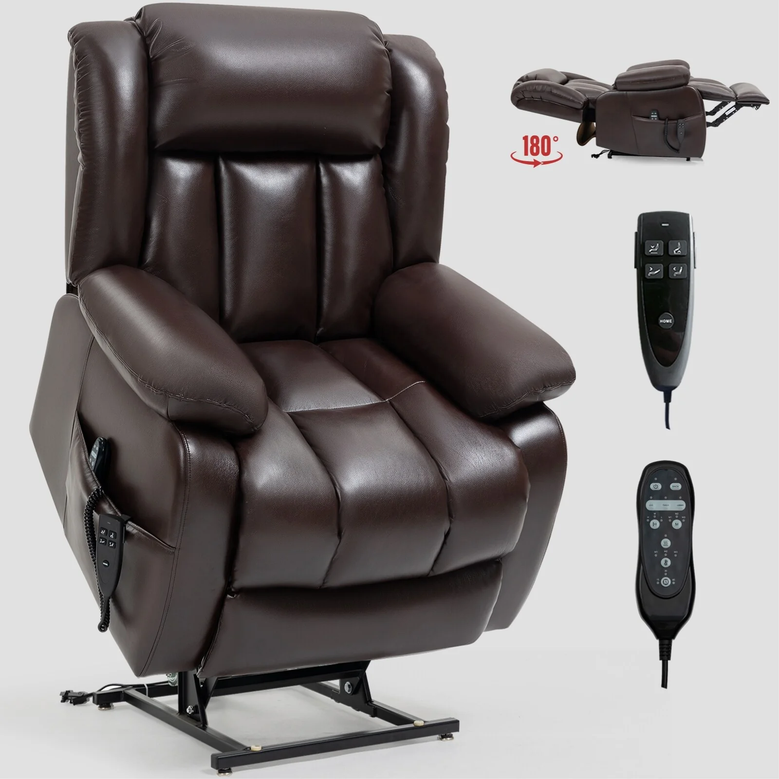 Power Lift Recliner Chair with 8-Point Vibration Massage