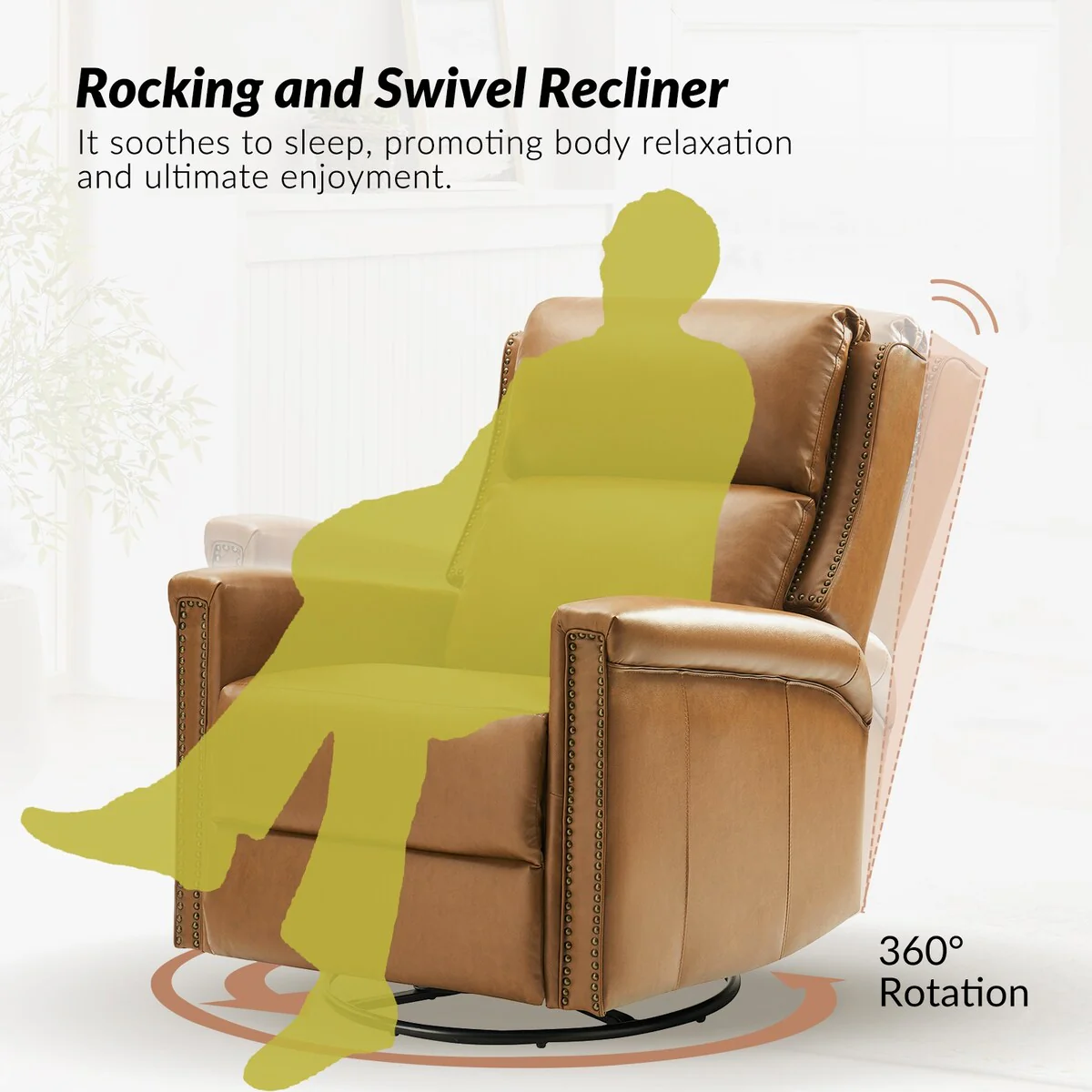 Tobias Traditional Swivel And Rocker Power Recliner Set of 2 by HULALA HOME