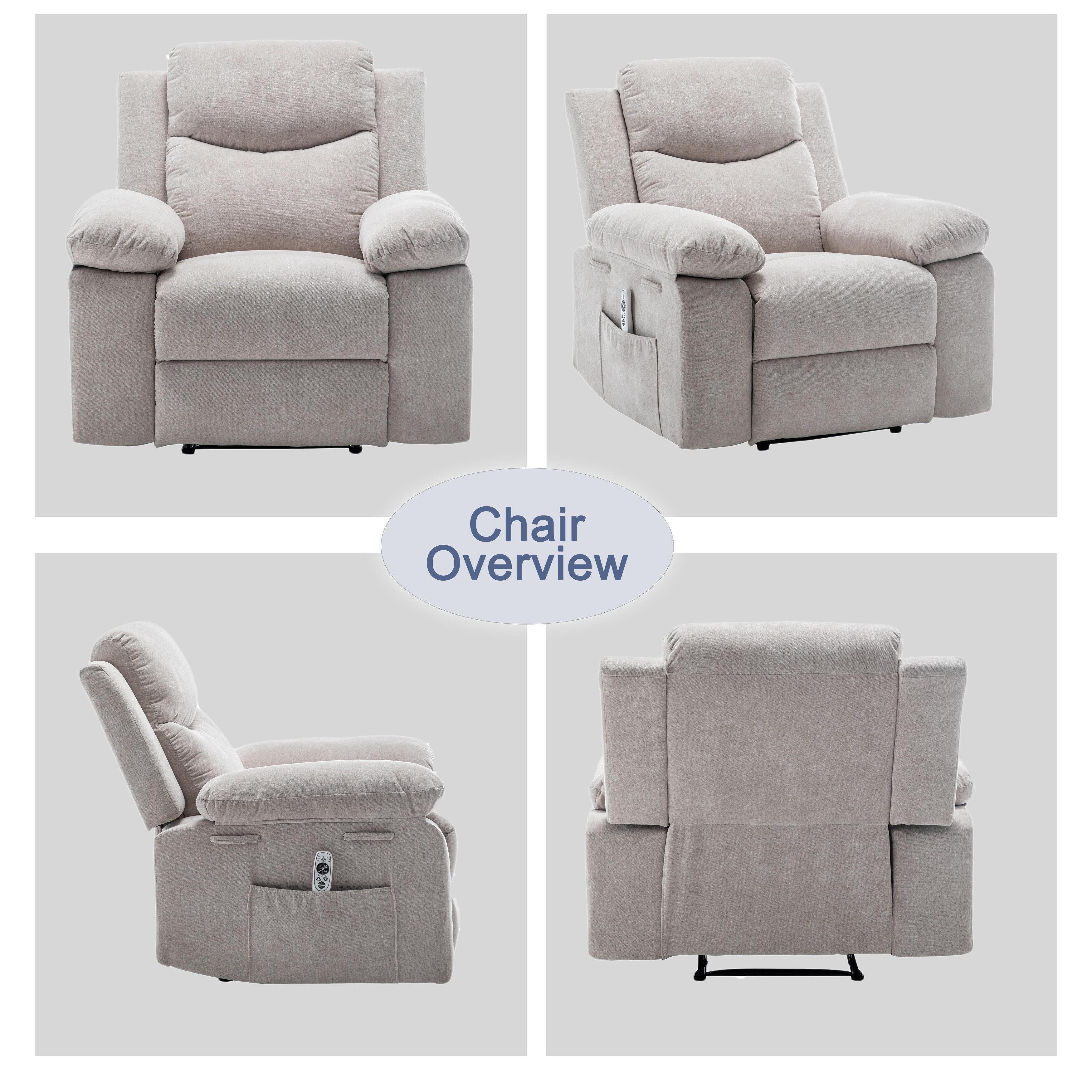 Power Recliner Chair with Adjustable Massage Function