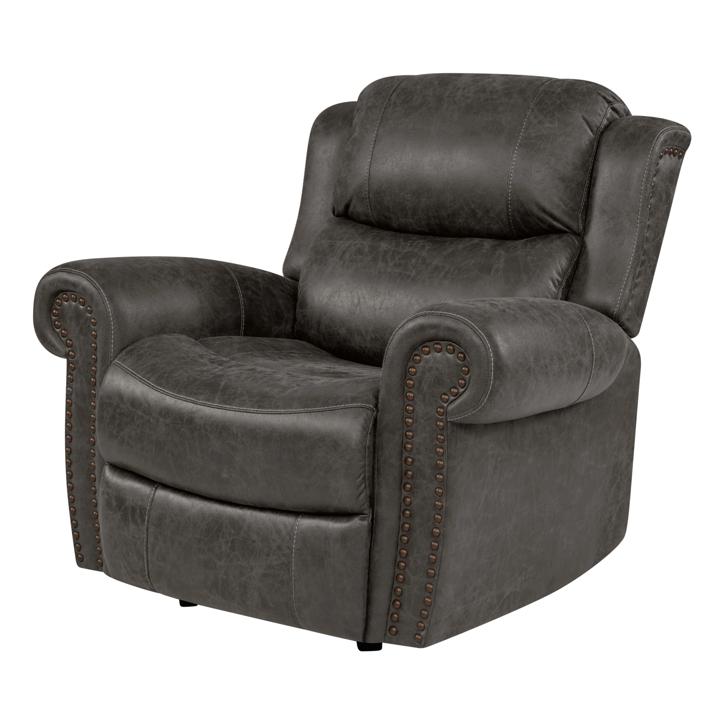 Copper Grove Dilsen Extra Large Rolled Arm Rocker Recliner Chair