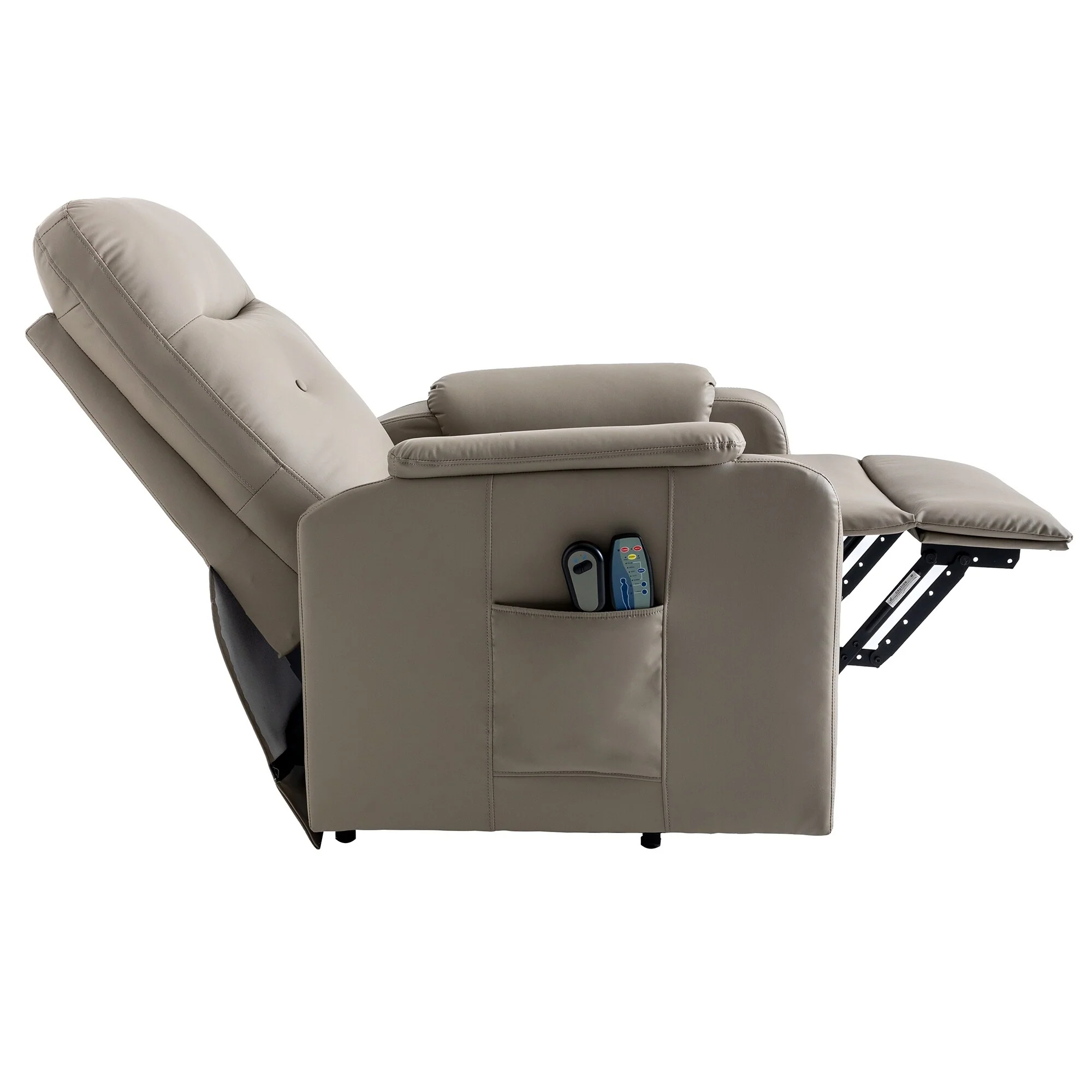 Blue Power Lift Recliner with Heat, Massage & Side Pocket