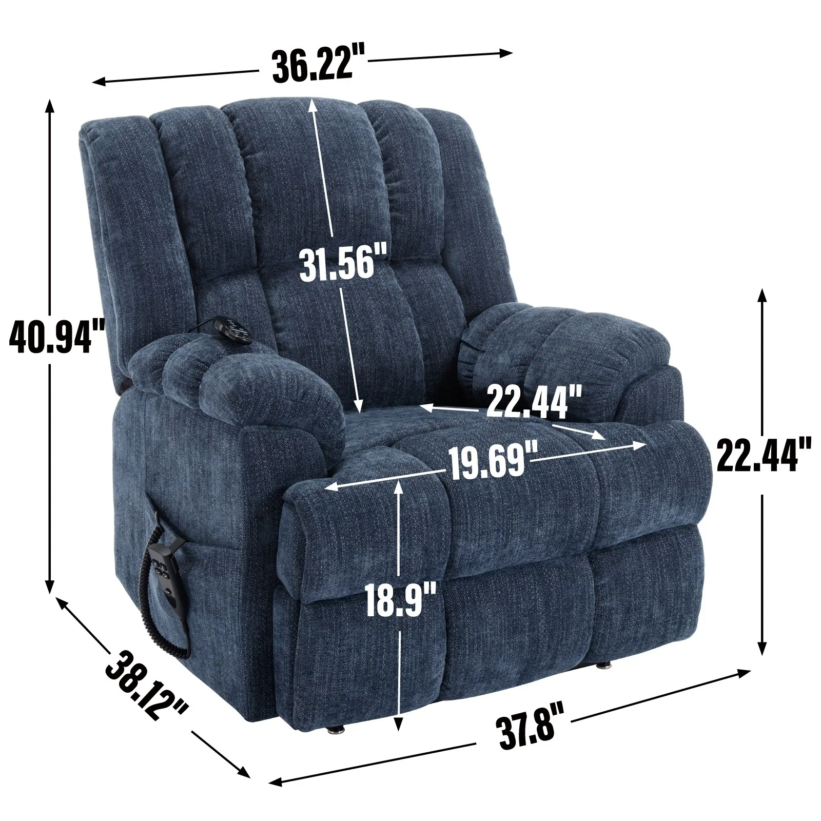 Electric Power Lift Recliners with Power-Remote
