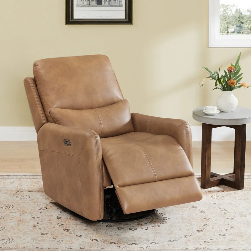 Adalyn Power Swivel Glider Recliner with Lumbar Pillow