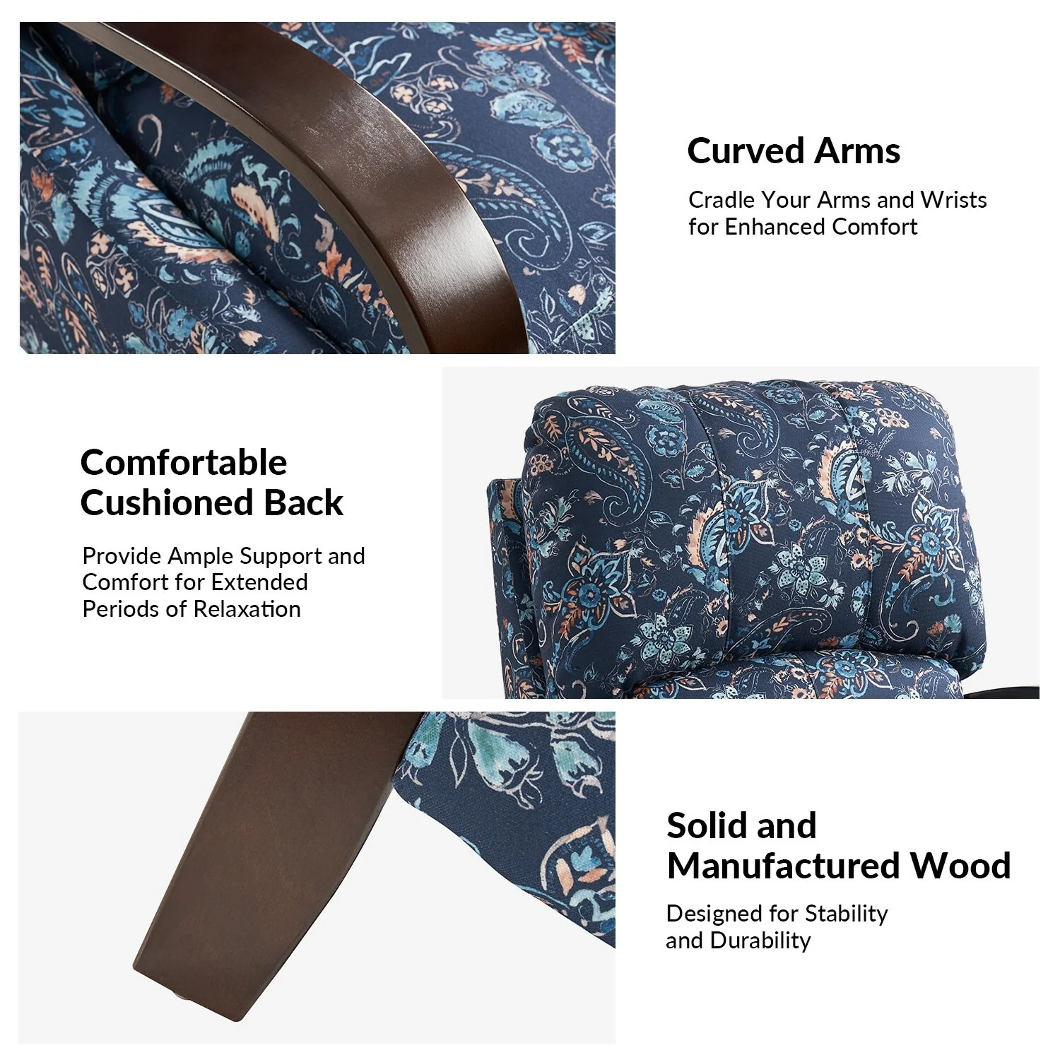 Rita Genuine Leather Manual Recliner by Hulala Home