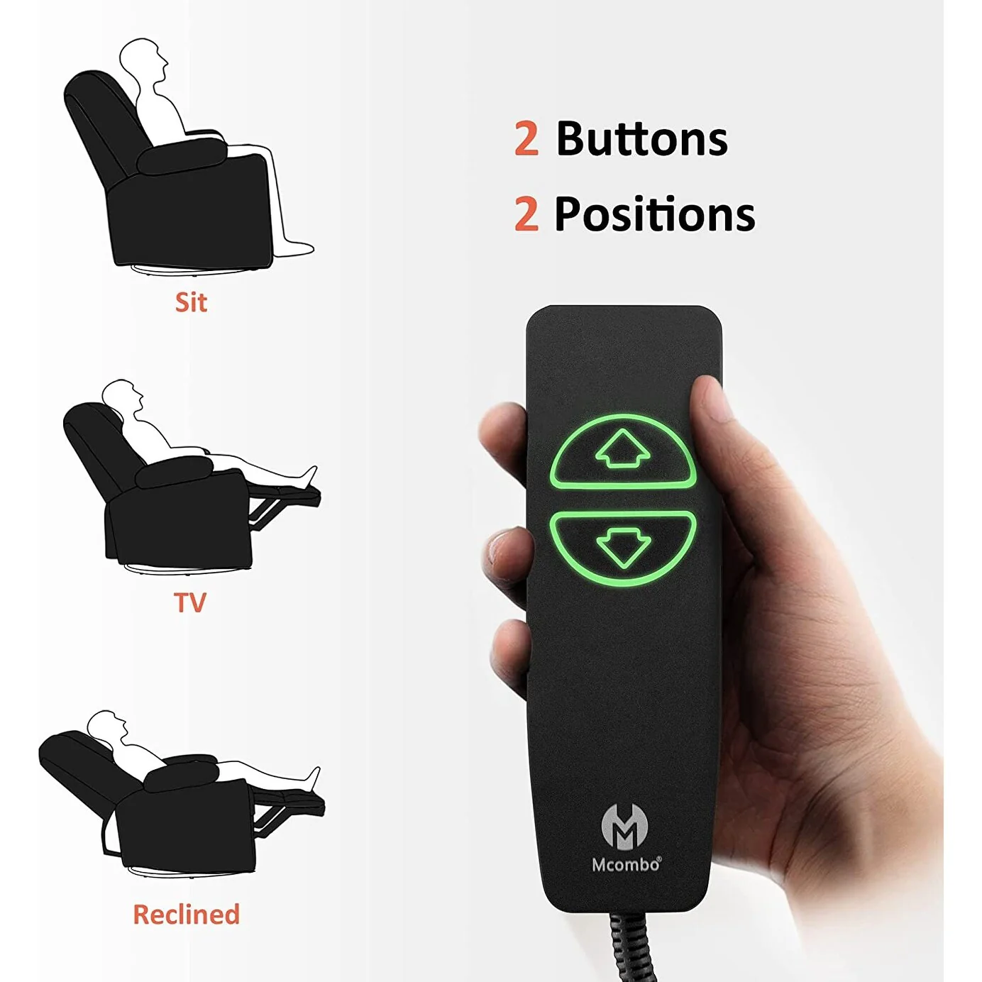 MCombo Large Power Swivel Glider Rocker Recliner Chair with Massage and Heat, Faux Leather 7748
