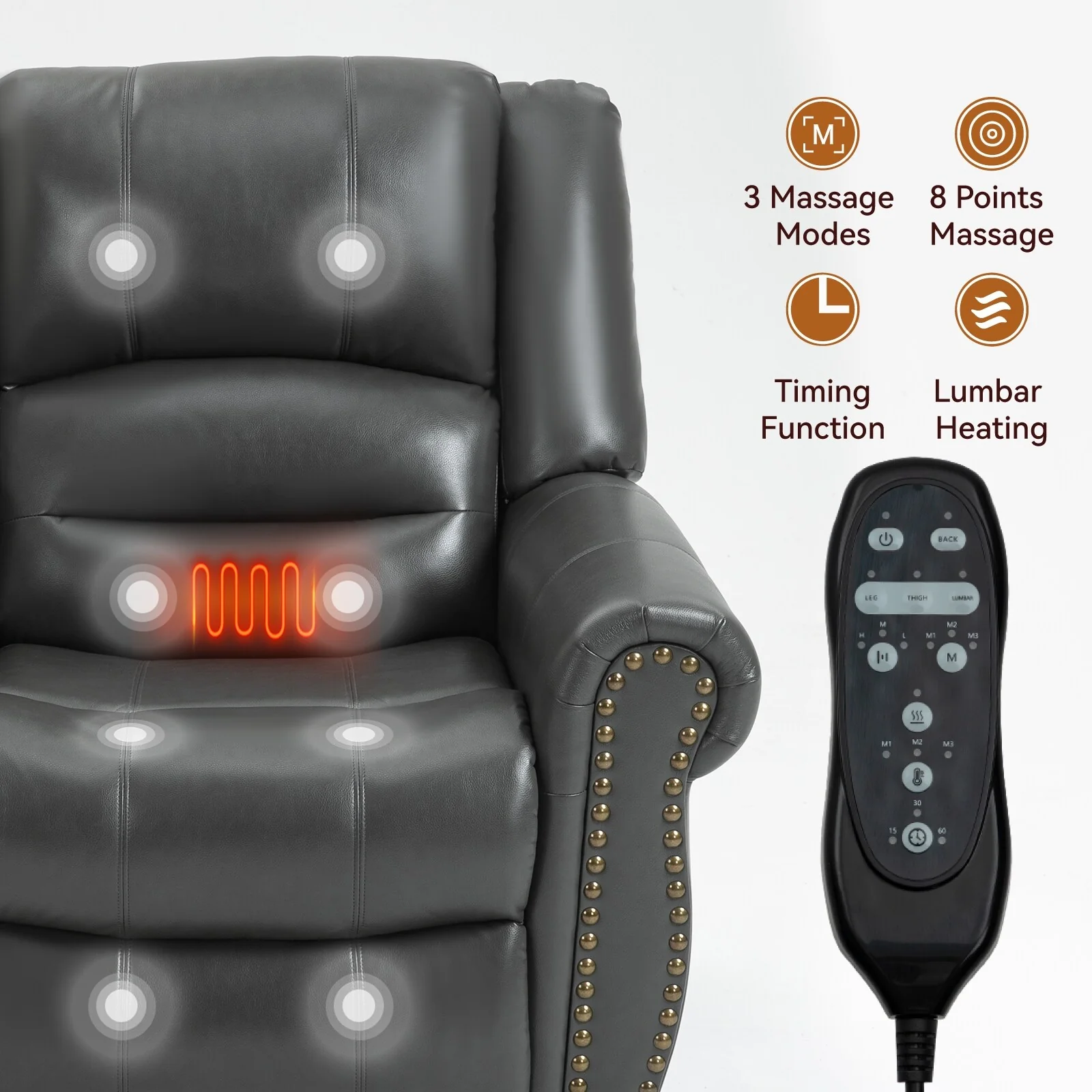 Power Lift Recliner Chair Heat Massage