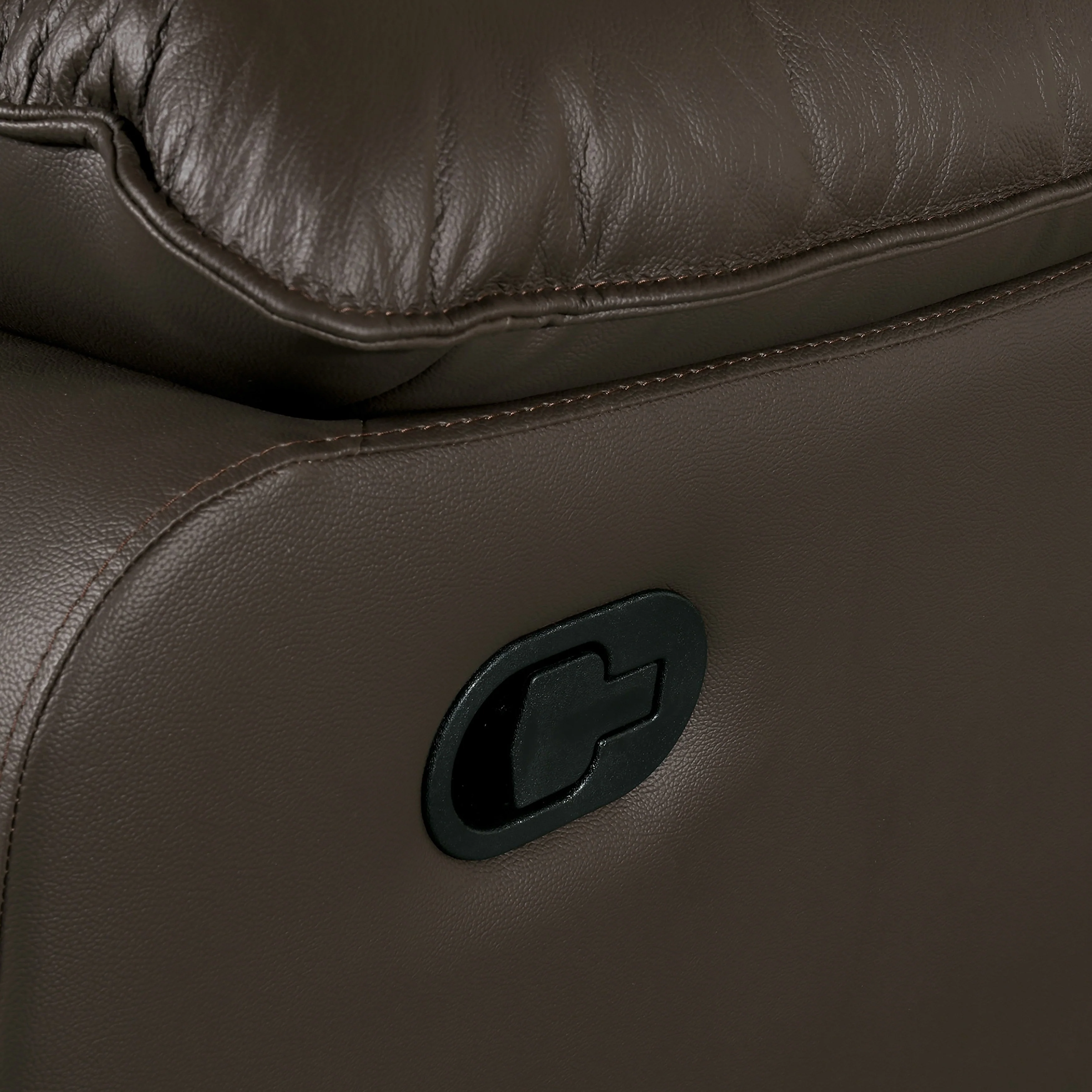 Furniture of America Yuleigh Modern Leather Match FSC Certified Recliner