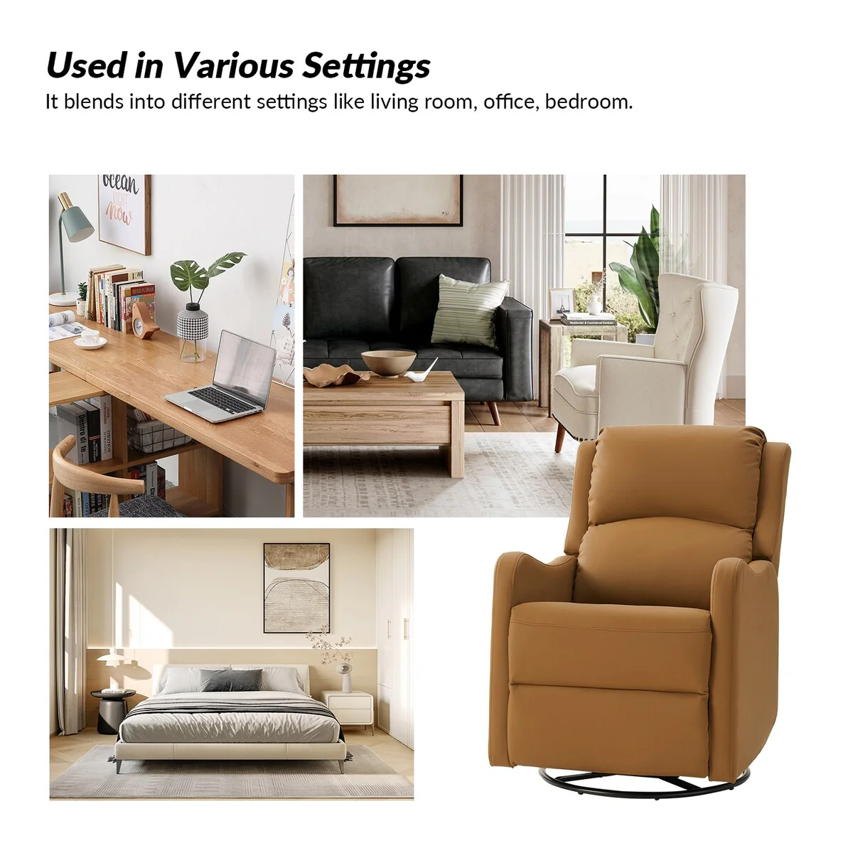 Pablo Traditional 360-Degree Swivel rocker Recliner by HULALA HOME