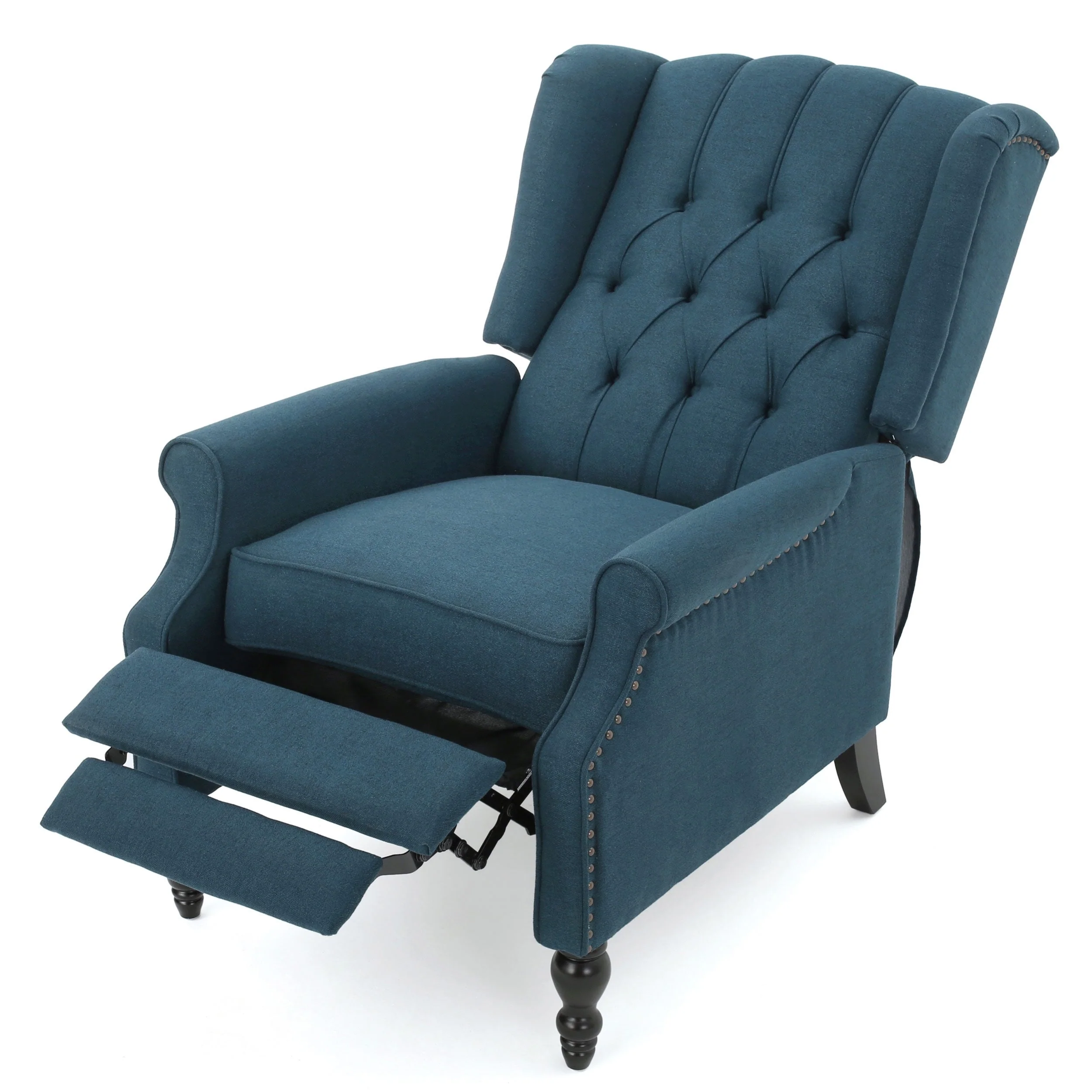 Walter Tufted Fabric Wingback Recliner Club Chair by Christopher Knight Home