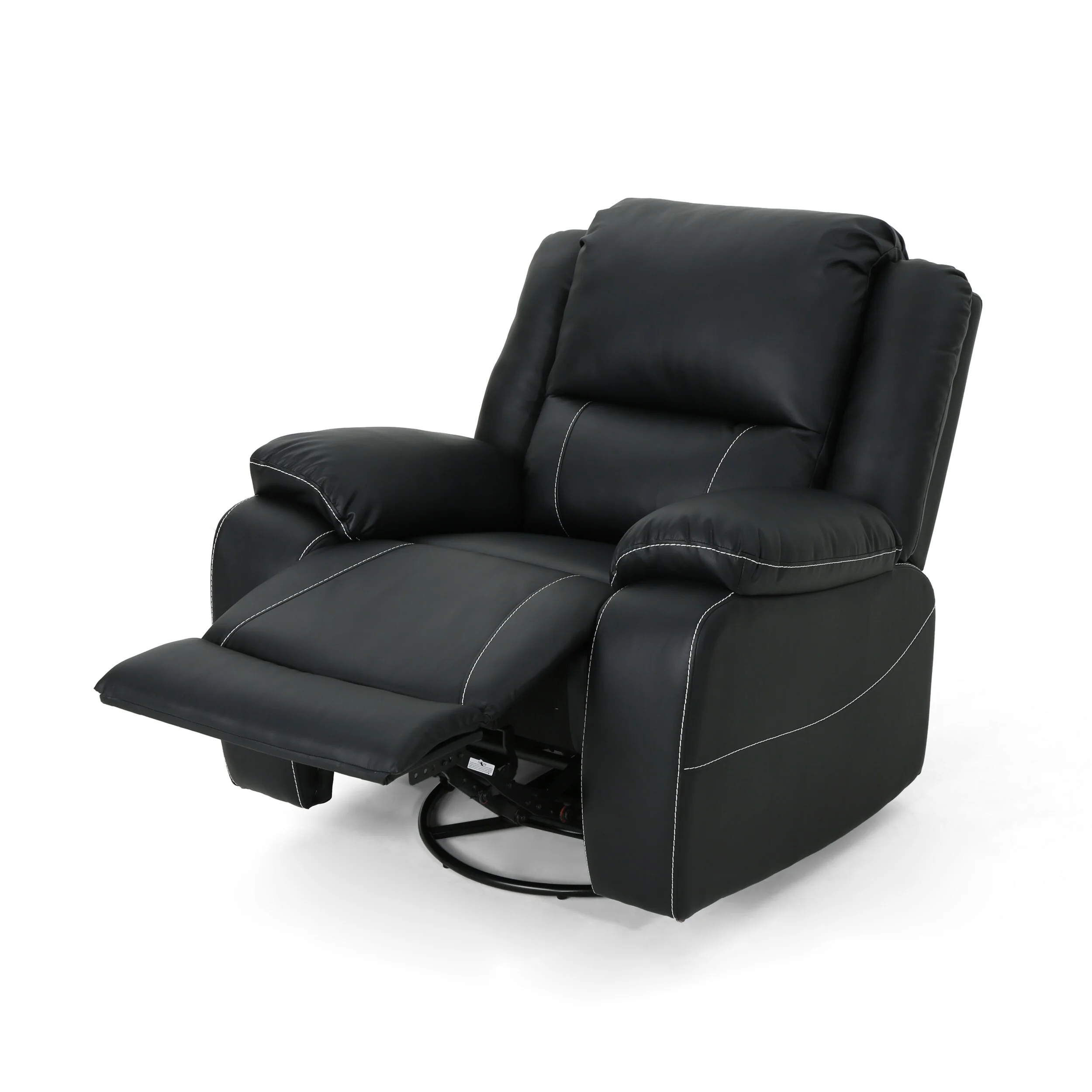 39 Wide Faux Leather Manual Swivel Standard Recliner