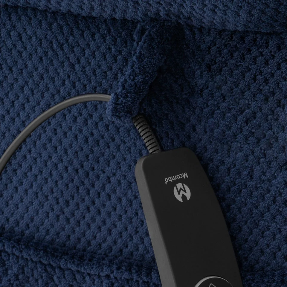 MCombo Electric Power?Recliner Chair with Massage  Heat, Plush Fabric 8015