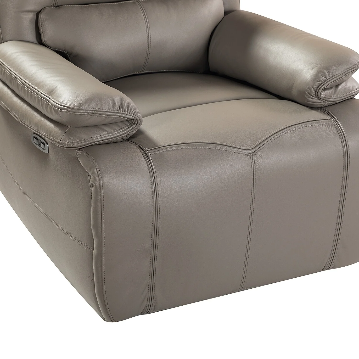 Clara Genuine Leather Power Recliner with Cushion Padded, Set of 2