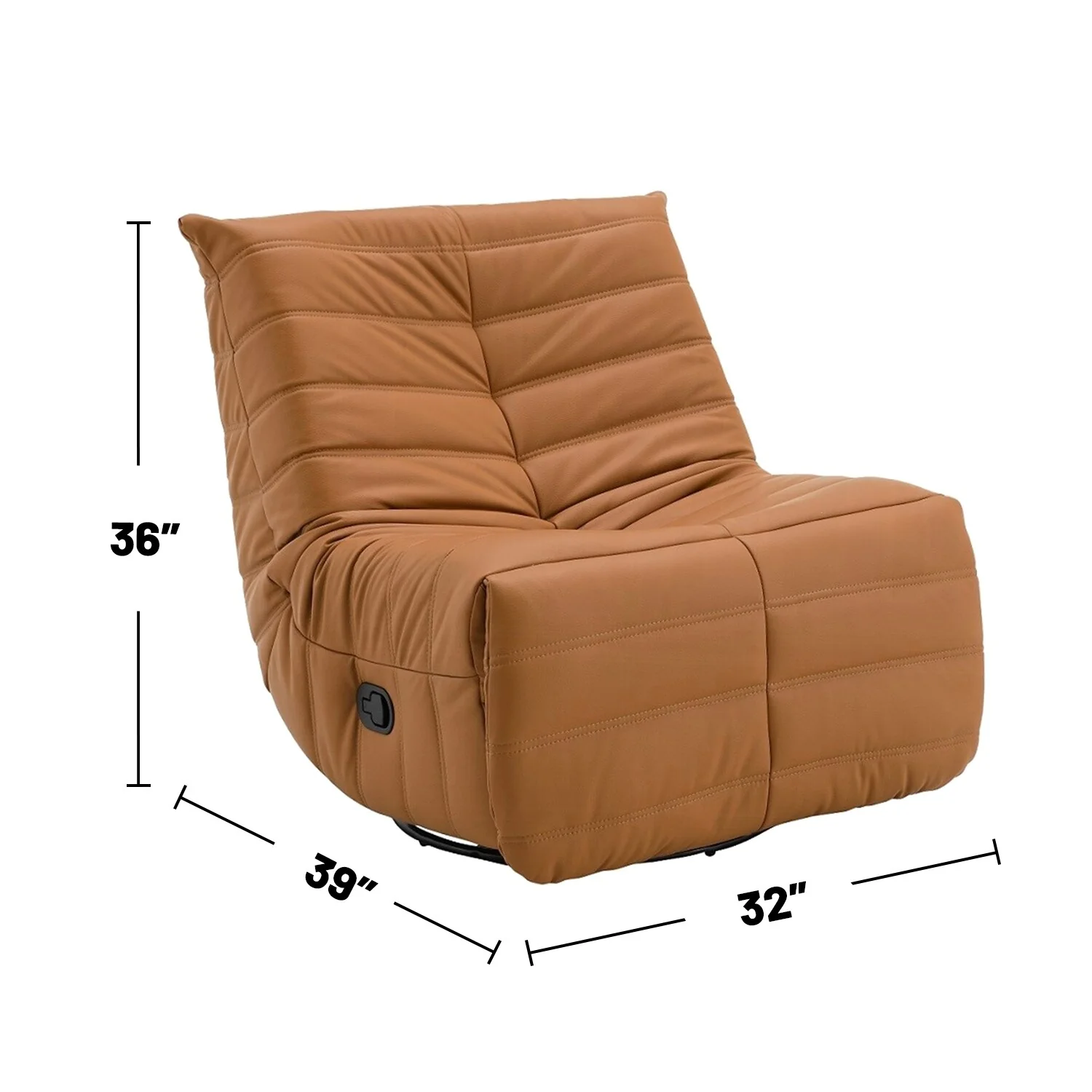Chenille Upholstered Manual Recliner with Swivel