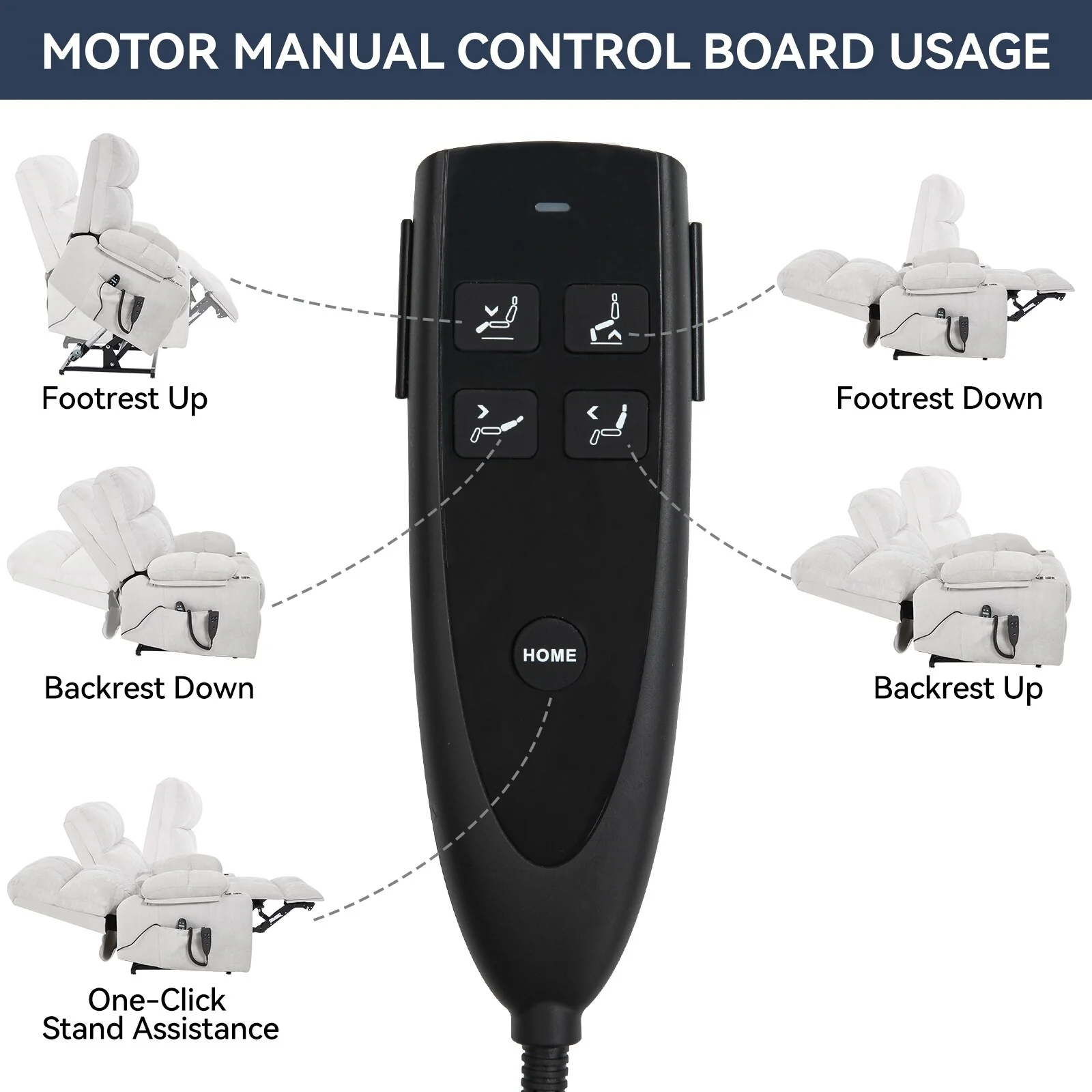 Chenille Power Lift Recliner Chair