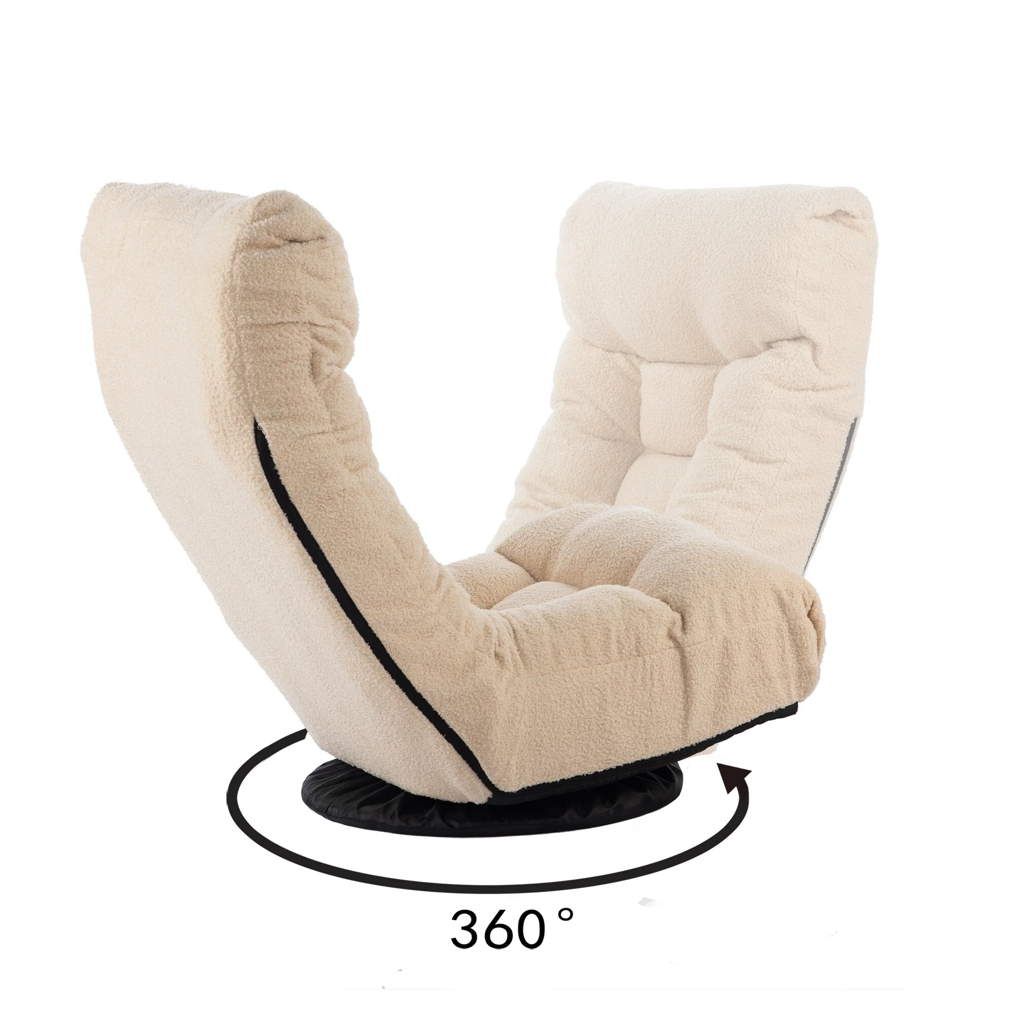 Upholstered Armless Recliner Set with Ottoman and Adjustable Headrest