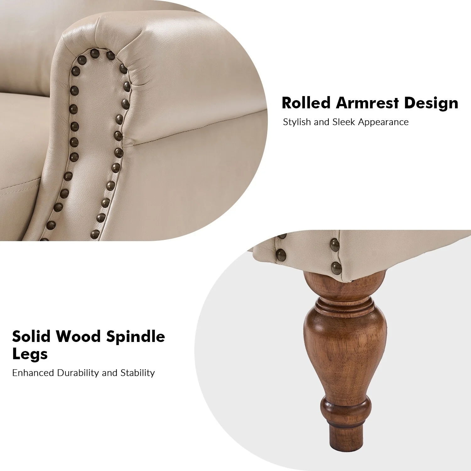 Terri Traditional Vegan Leather Manual Push Back Recliner by HULALA HOME