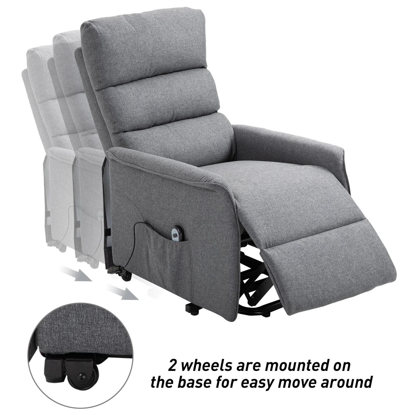 HOMCOM Power Lift Assist Recliner Chair with Remote