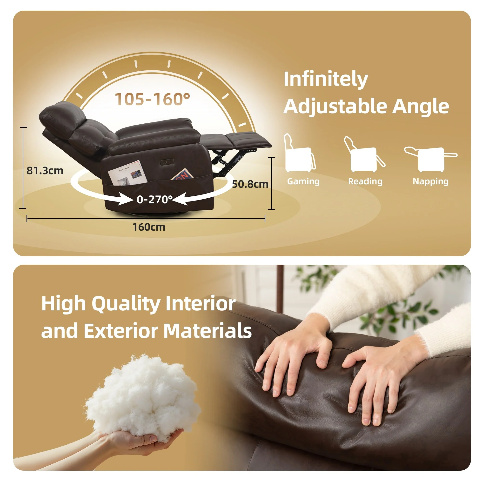 Power Swivel Rocker Recliner Chair