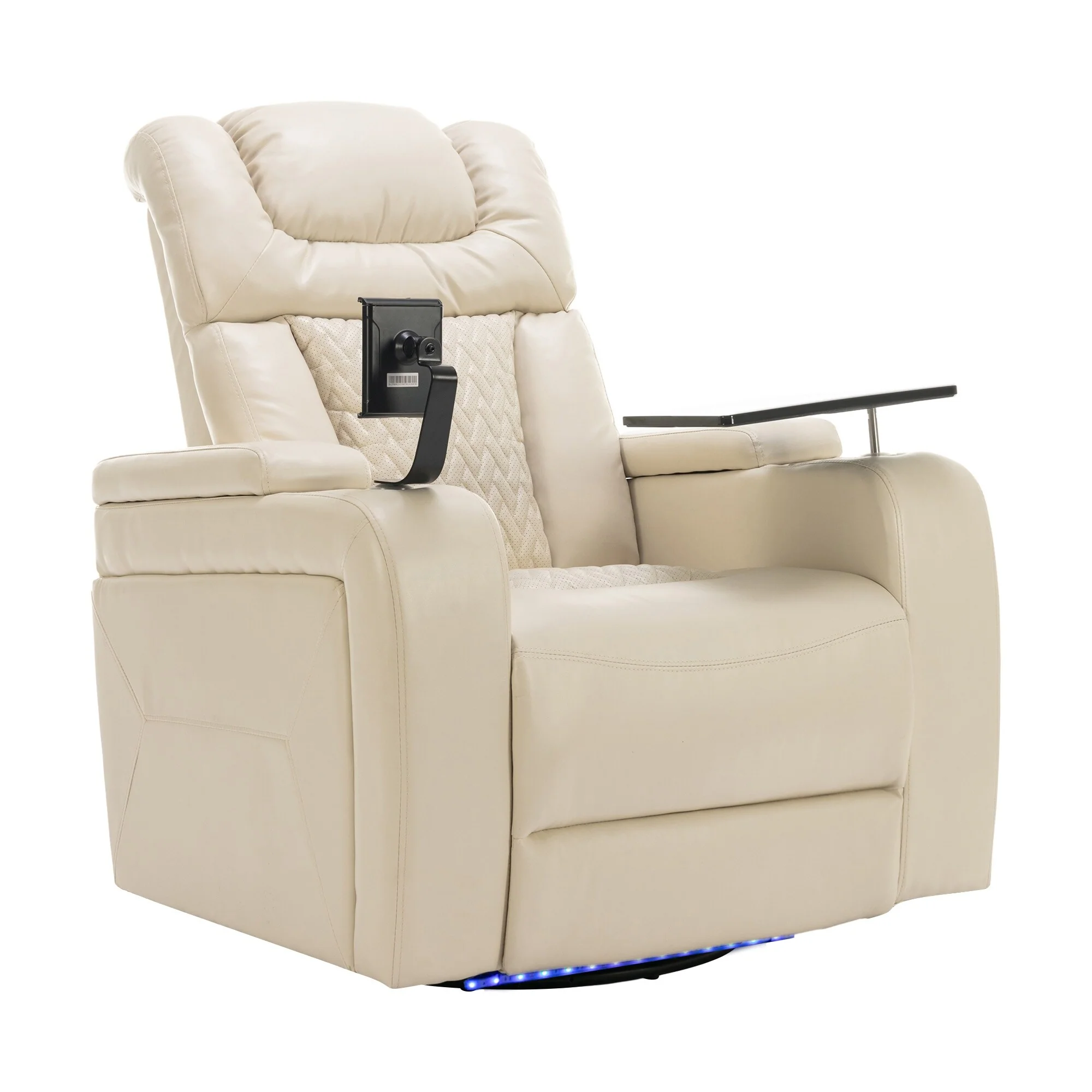 Power Recliner Chair with 270�� Swivel, Tray, USB & Cup Holders