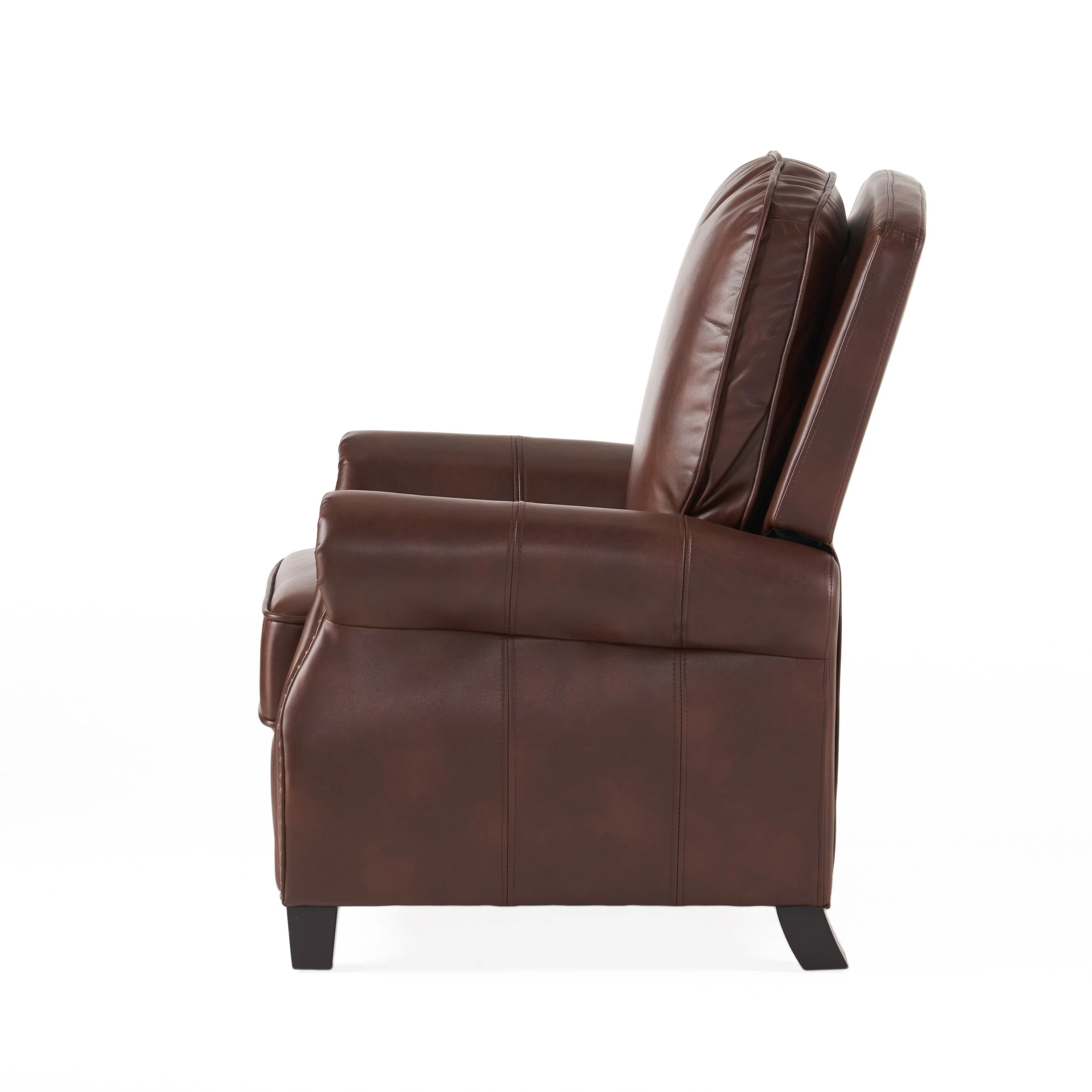Neville 2-Tone PU Push Back Recliner by Christopher Knight Home