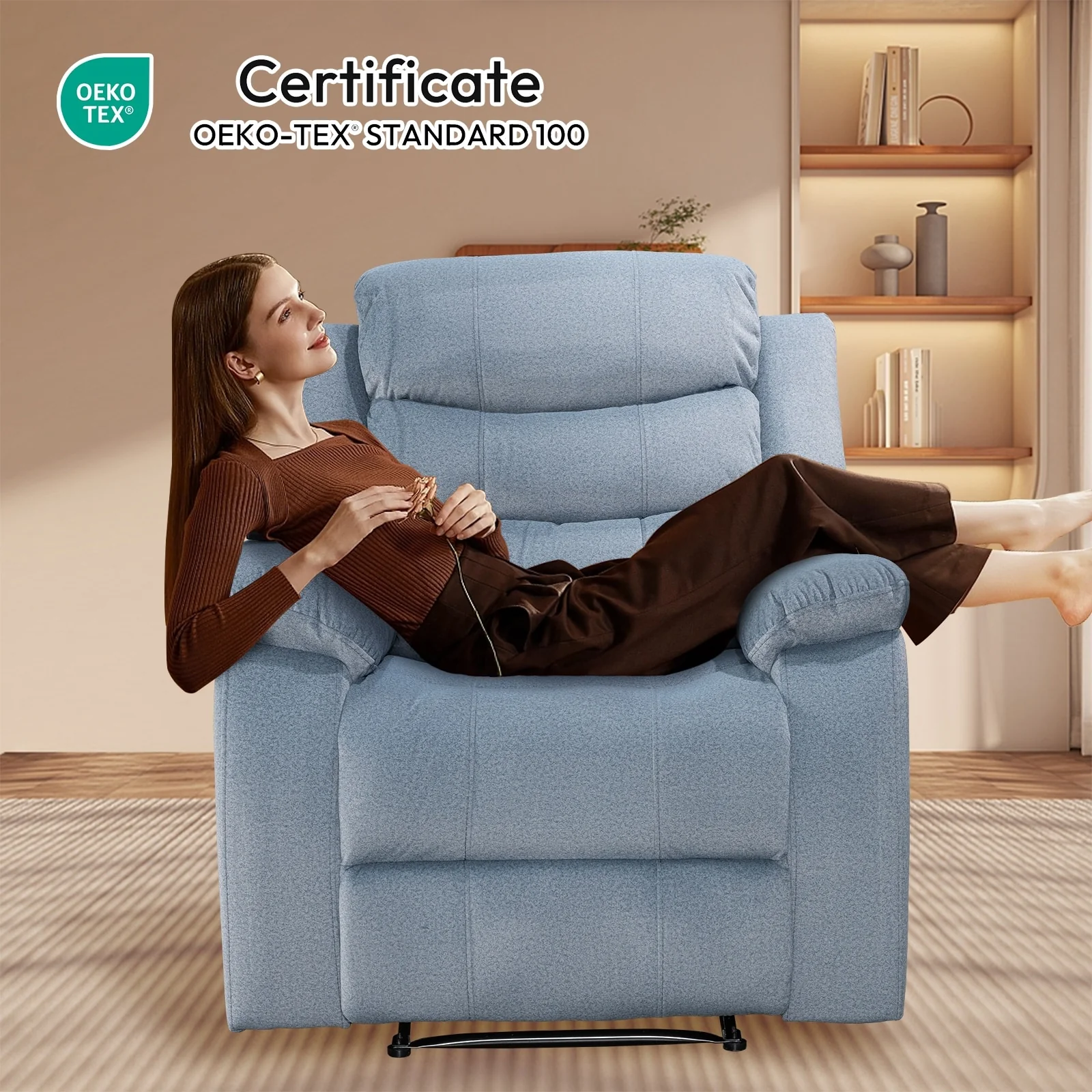 Super Soft Manual Heated and Massage Recliner Chair