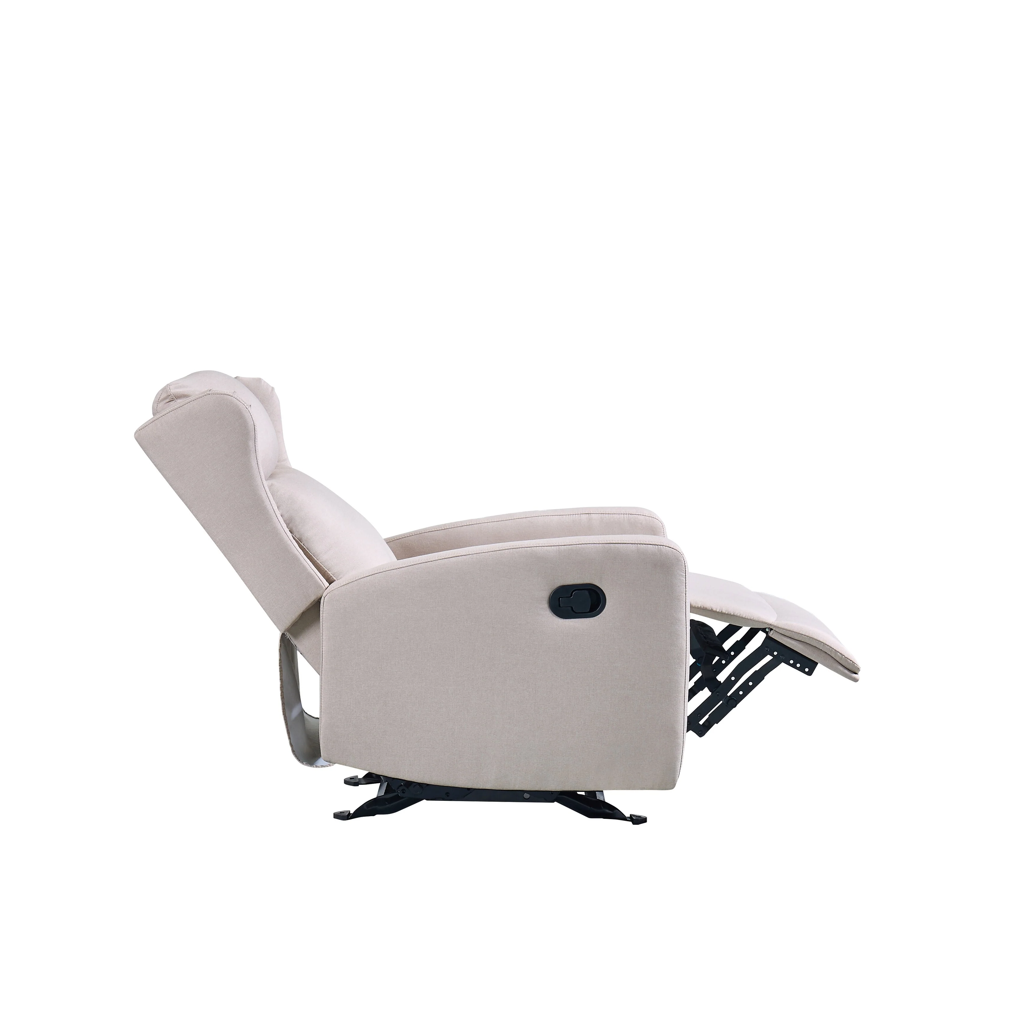 Adjustable Rocker Recliner Chair (90��-165��) with Linen Upholstery