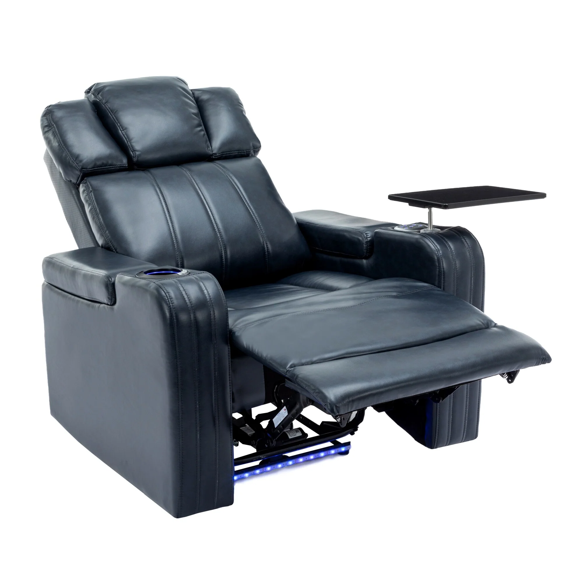 Power Recliner Chair with Cooling Cup Holder, Bluetooth & Tray Table