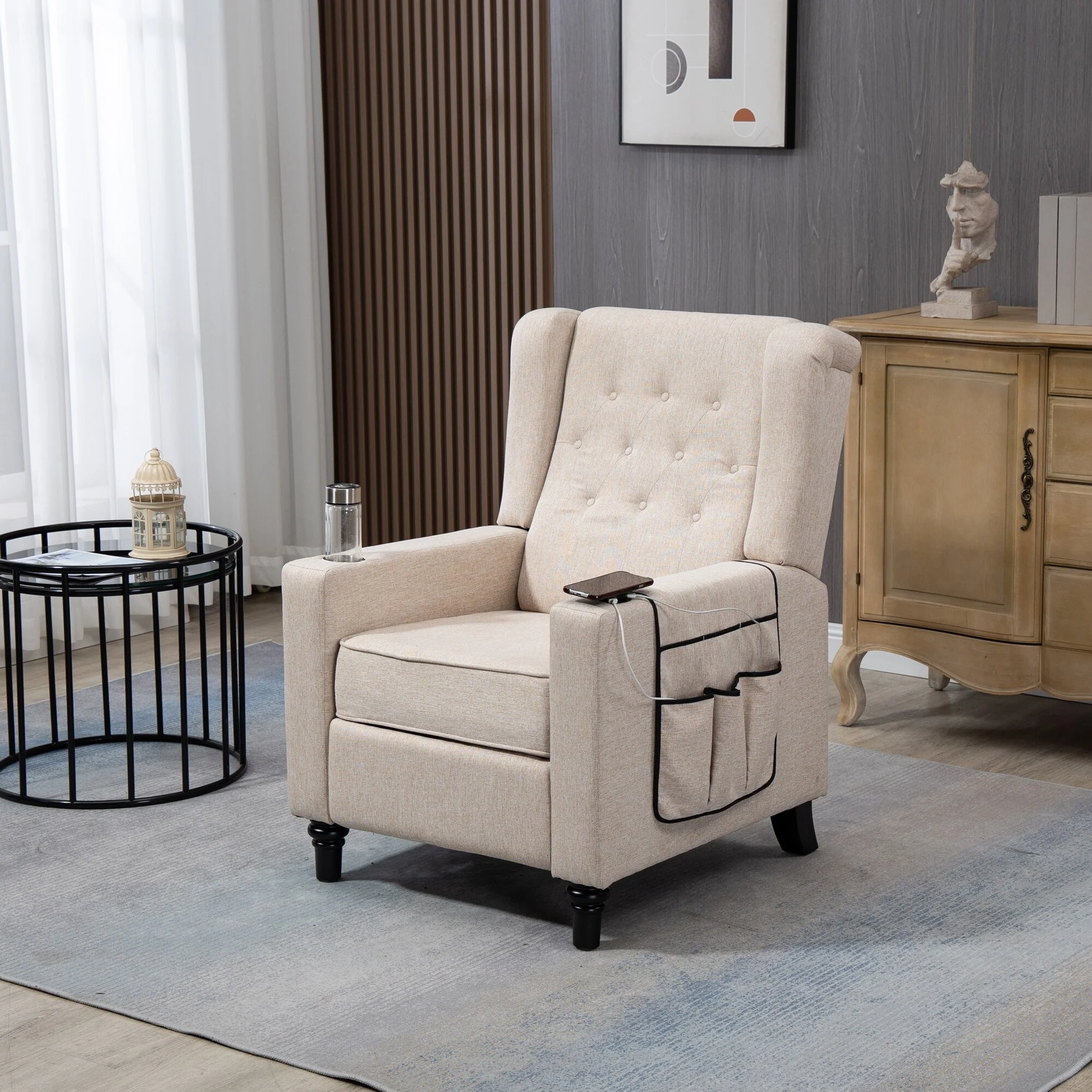 Arm Pushing Recliner Chair