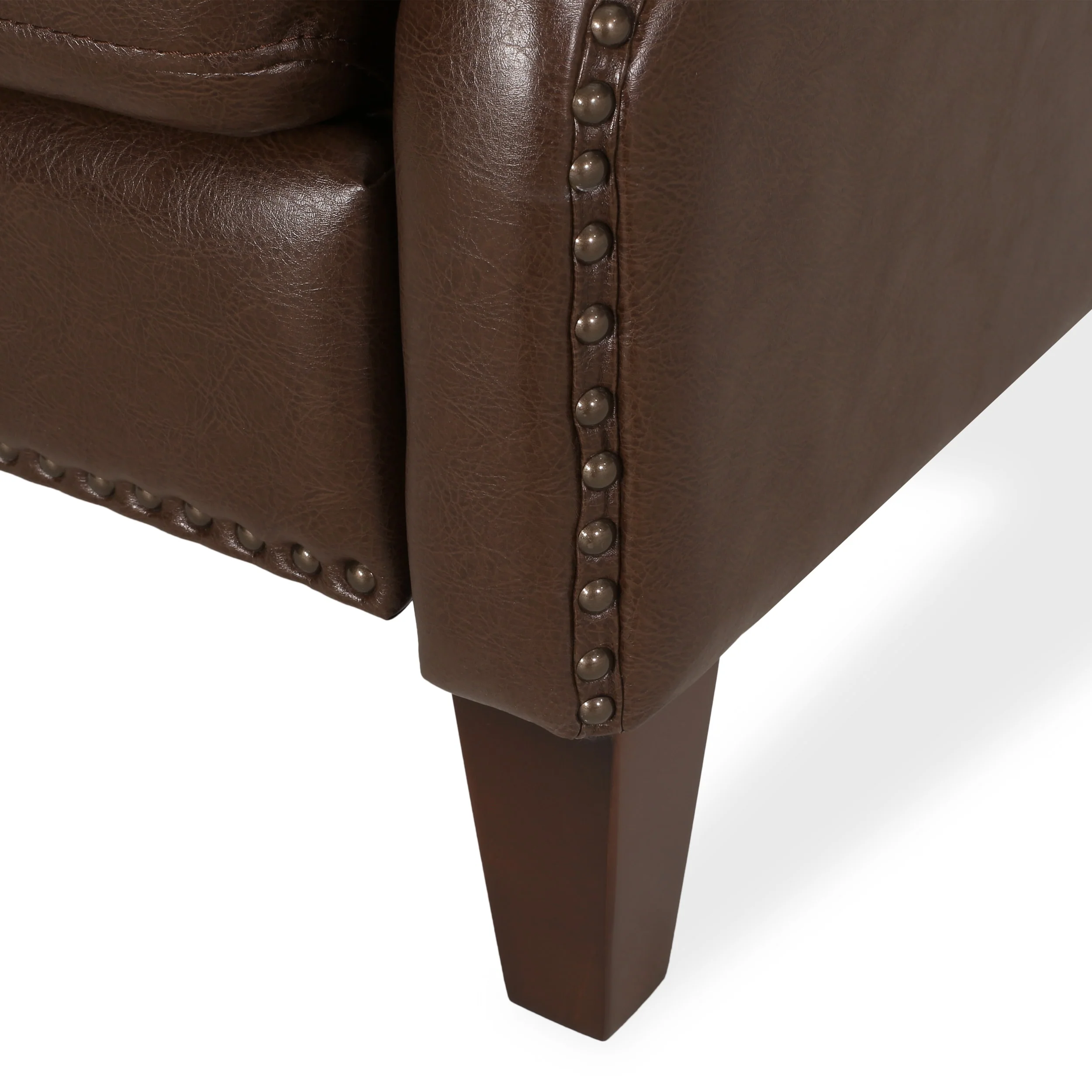 Cavanaugh Upholstered Pushback Recliner with Nailhead Trim by Christopher Knight Home