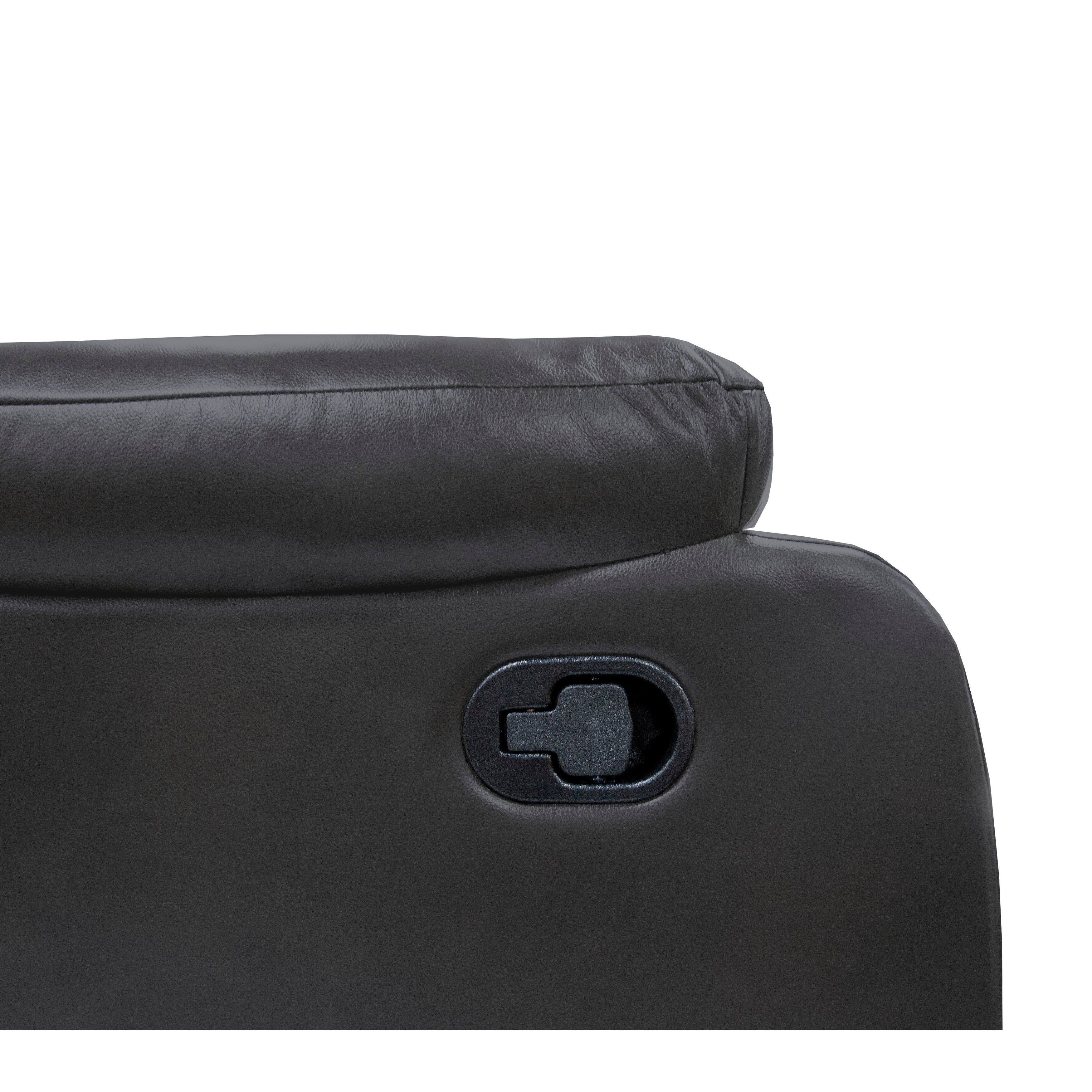 Luxurious Single Recliner with Plush Gel Leatherette Upholstery and Manual Reclining Feature