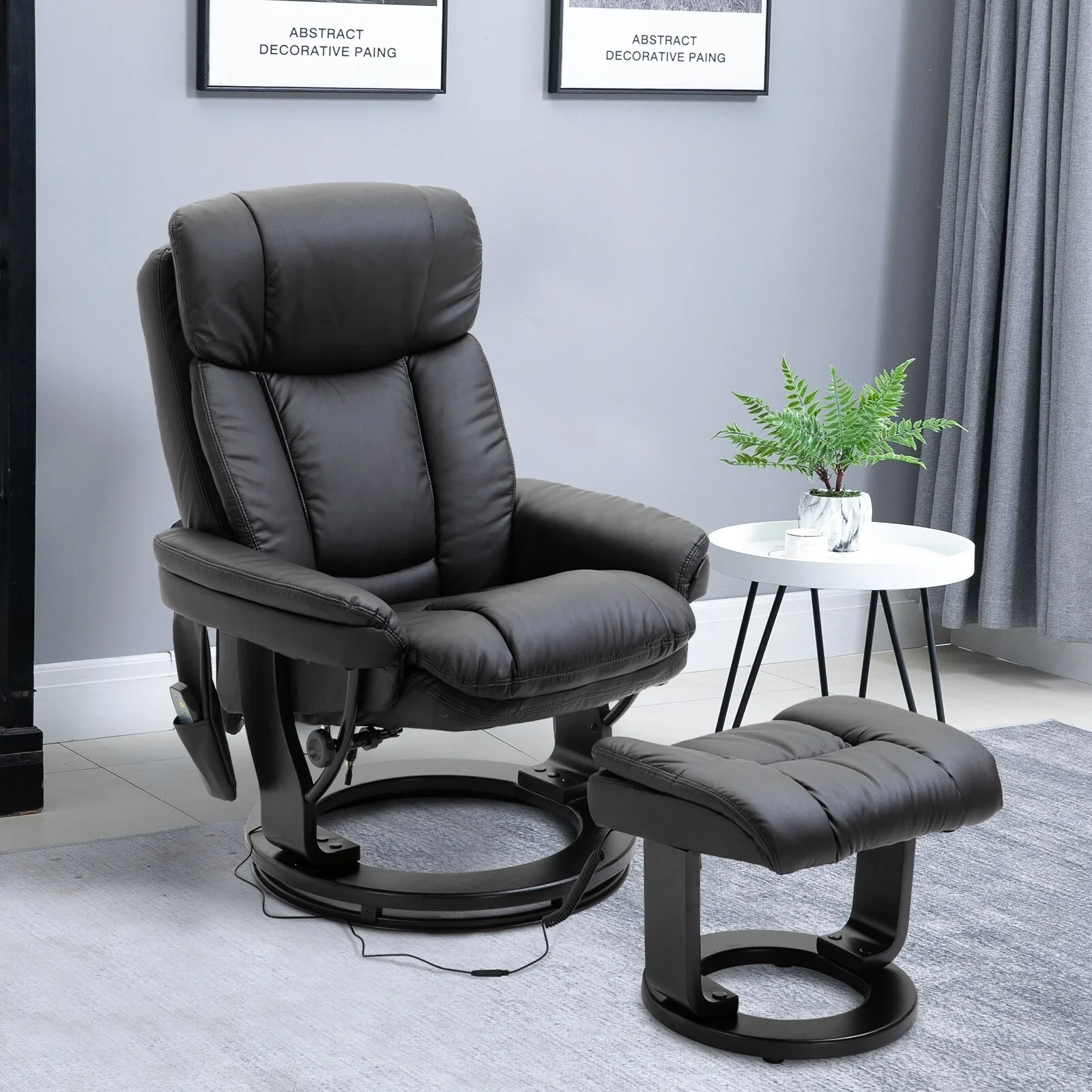 Massage Recliner Chair with Ottoman 10 Point Vibration
