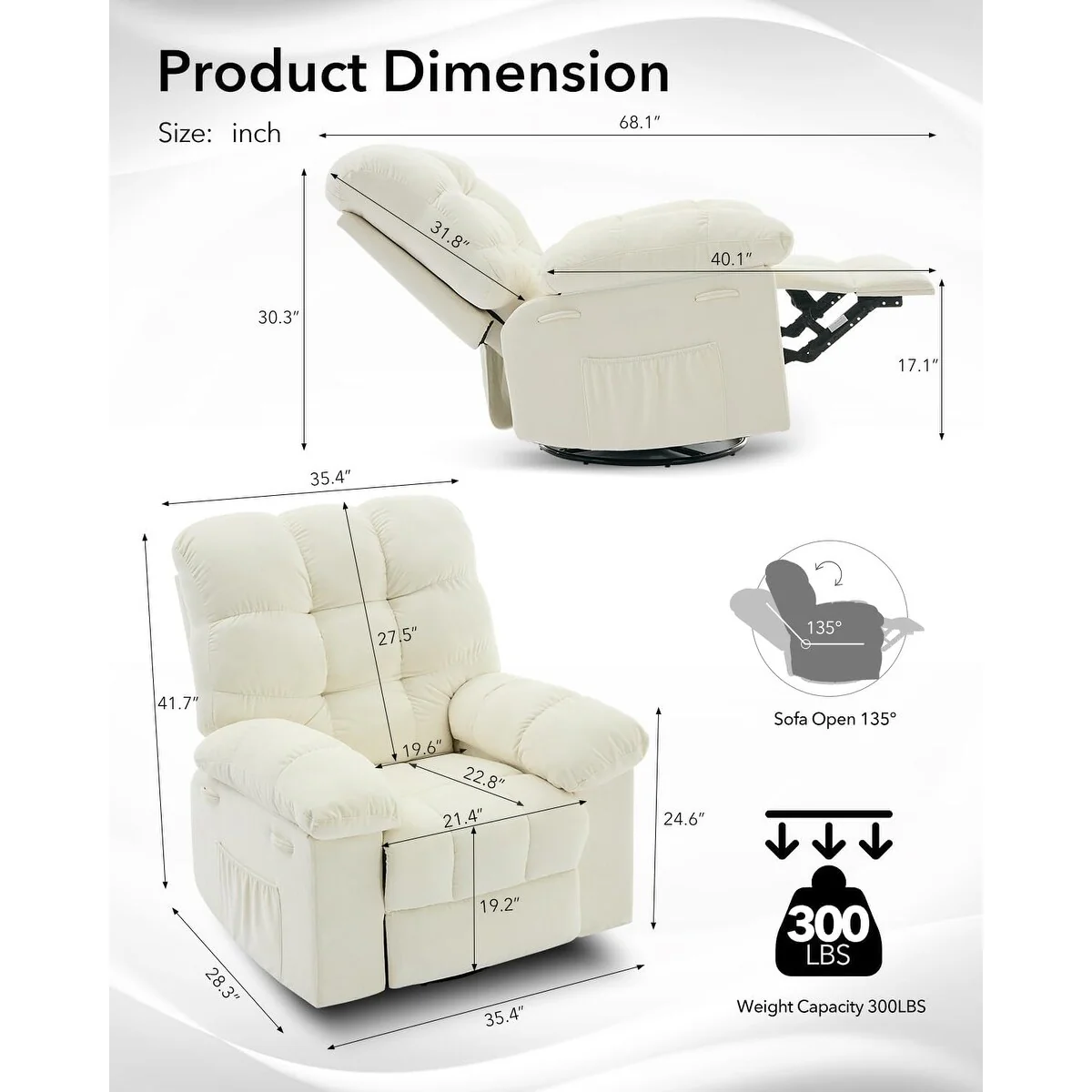 Rocking 360�� Swivel Rocker Chair
